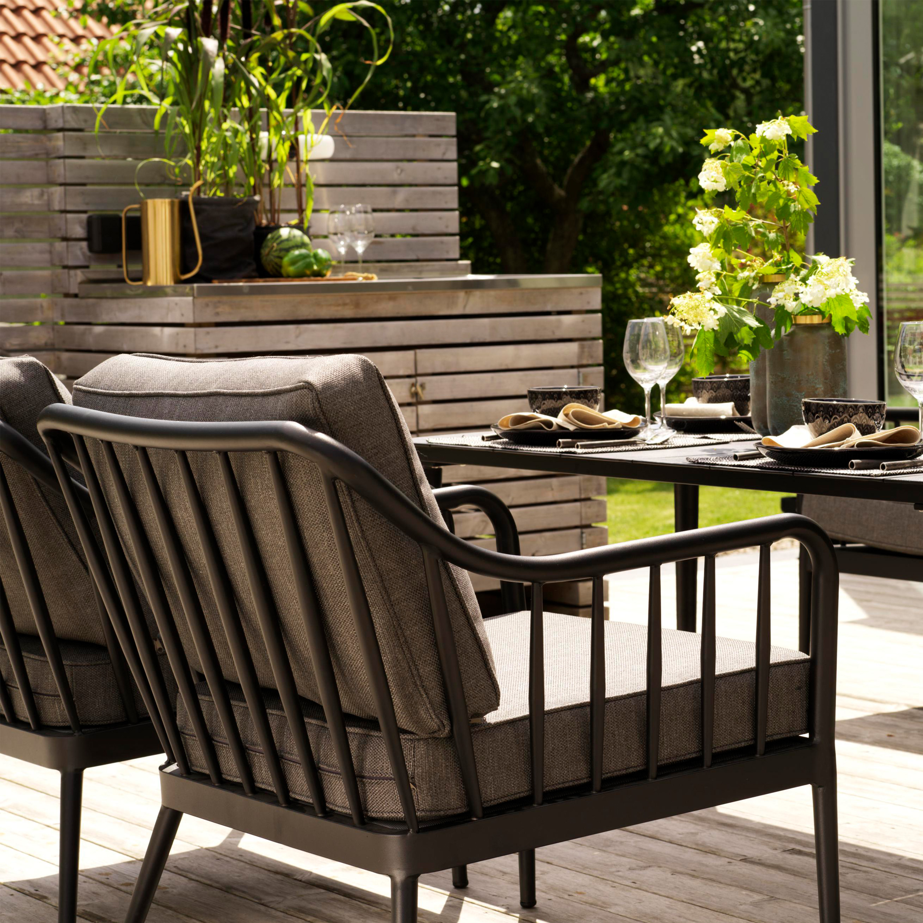 Brafab Coleville Loungefåtölj Svart/Grå