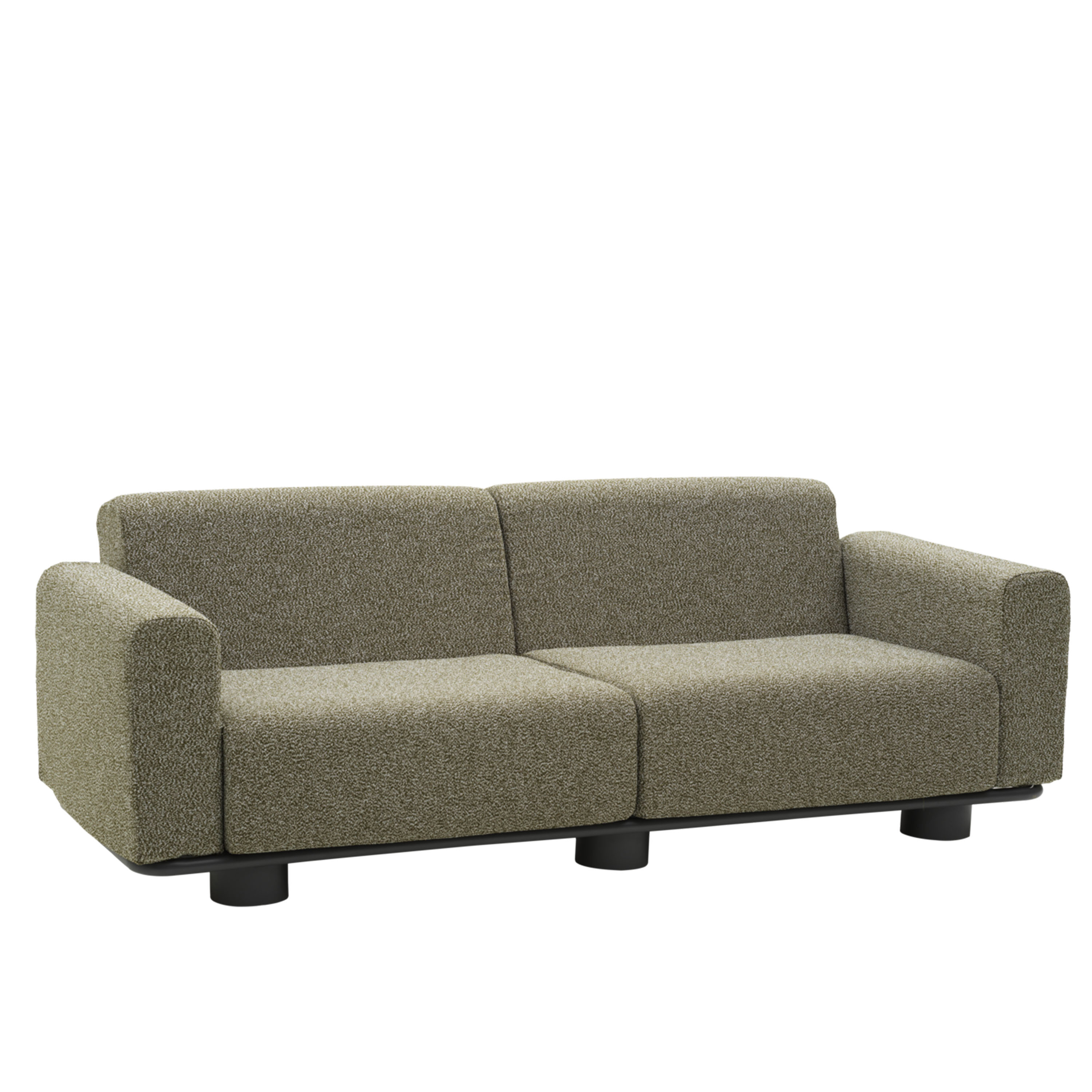 Brafab Bolster 2,5-sits Soffa Anthracite/Teddy Verde 209cm