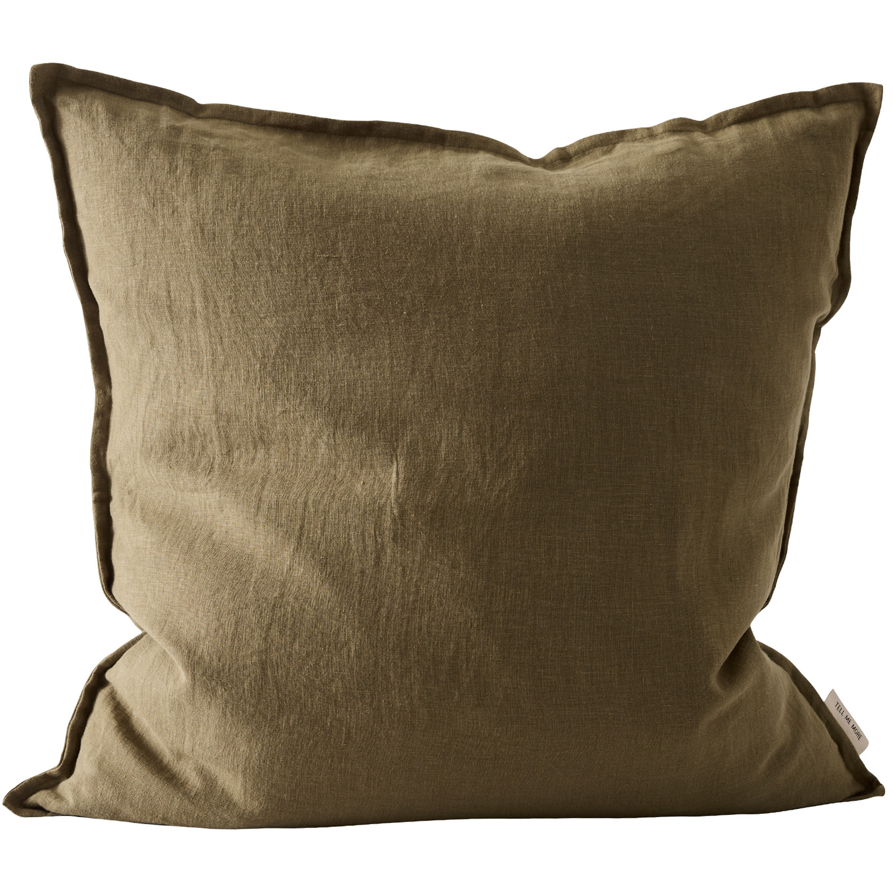 Linen Kuddfodral Dark Olivegreen 50x50