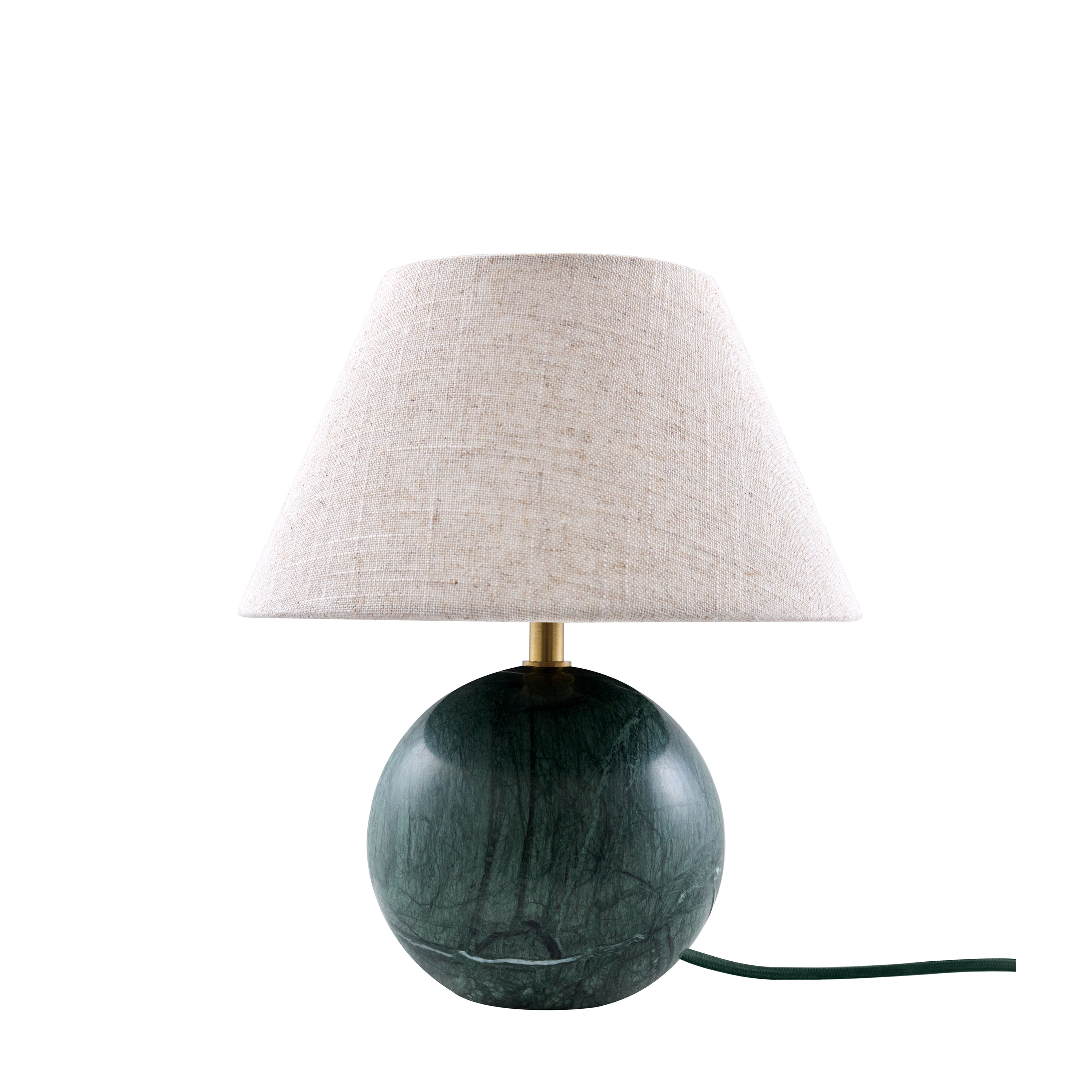 Castello Bordslampa Mörkgrön marmor/Beige 24cm