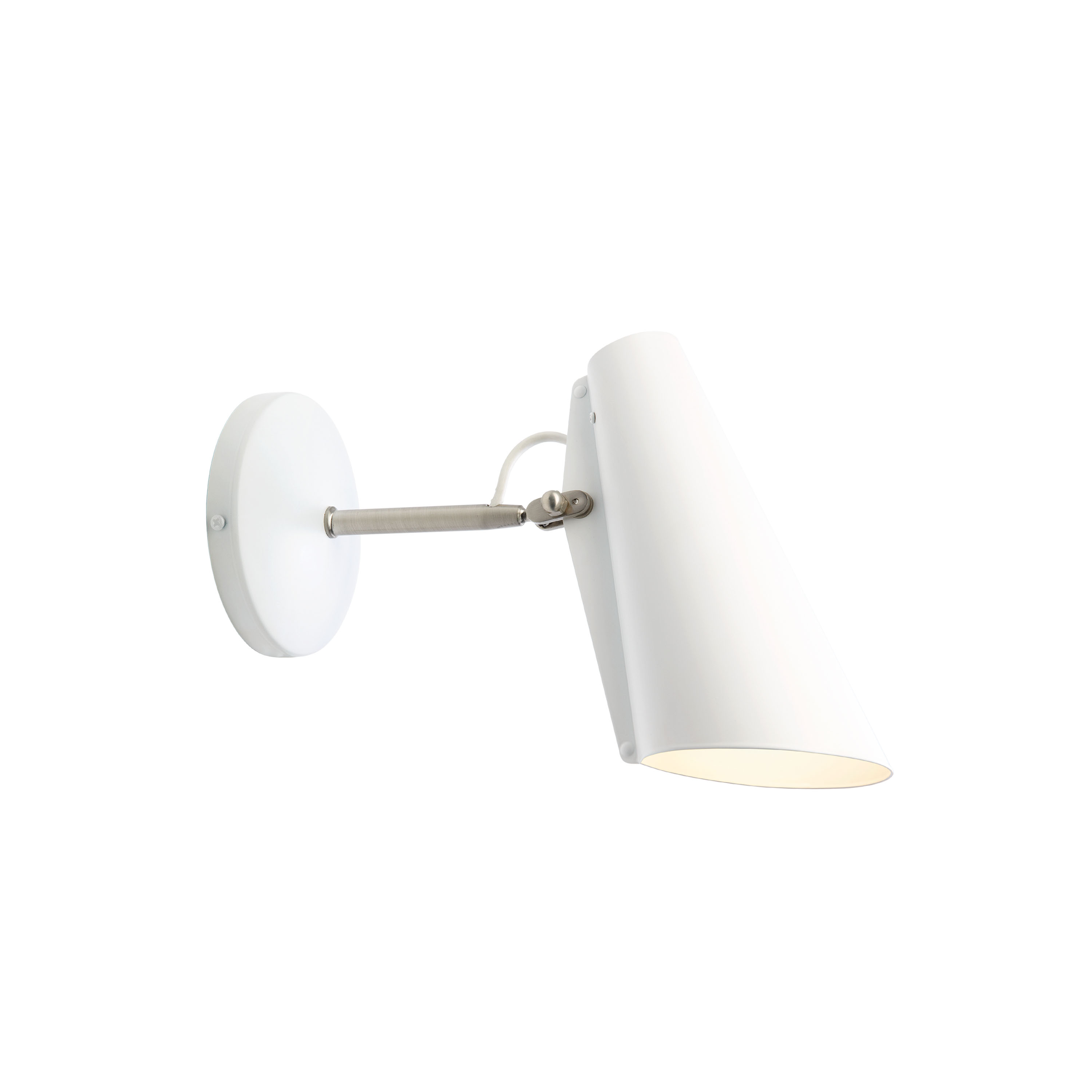 Northern - Birdy Short Wandleuchte White/Steel - Weiß - Wandleuchten