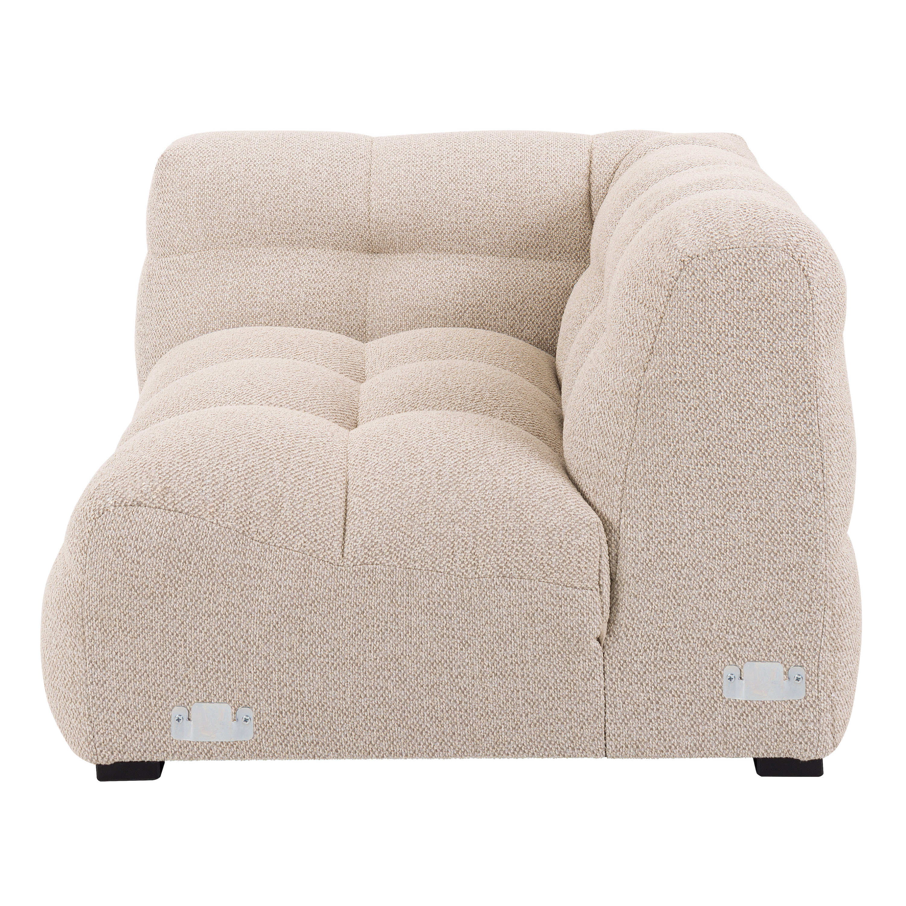 Sleepo Collection Billie 1-sits Soffmodul Vänster Armstöd Beige Bouclé 118cm