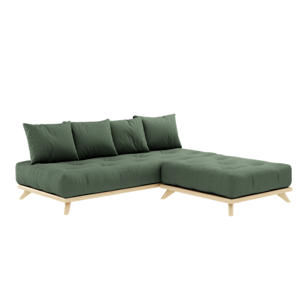 Karup Design Senza Bäddsoffa Natur/Olive Green 200cm