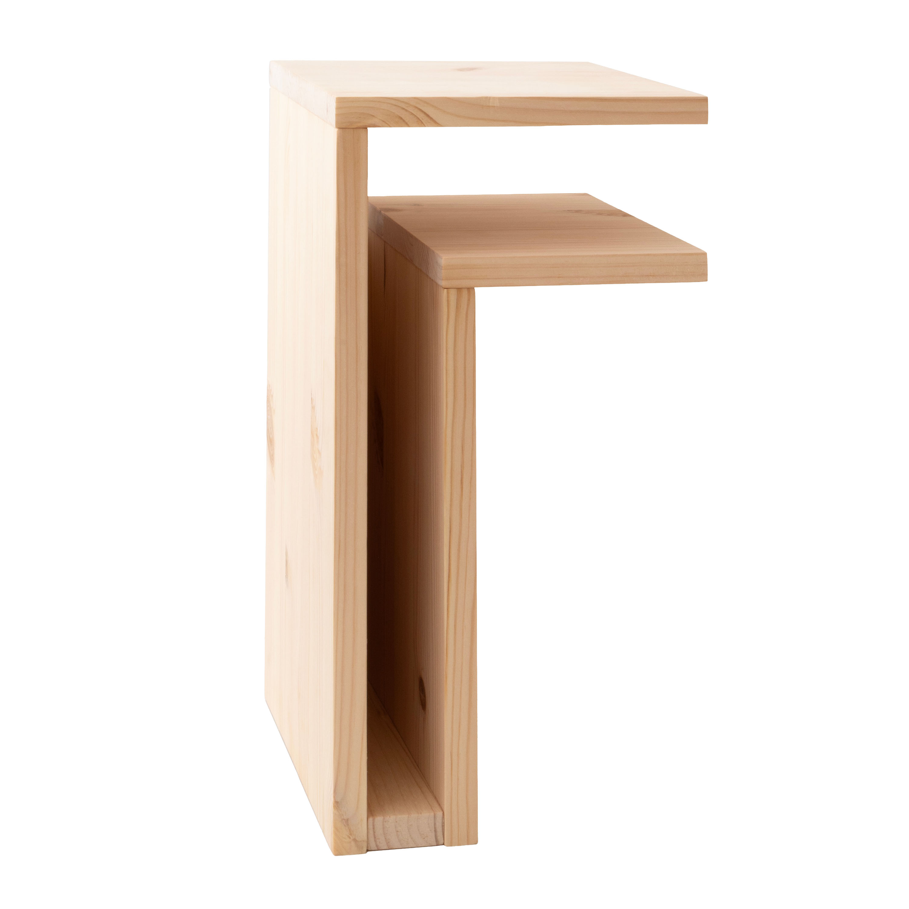 F-Shelf Play Right Bedside Table Pine