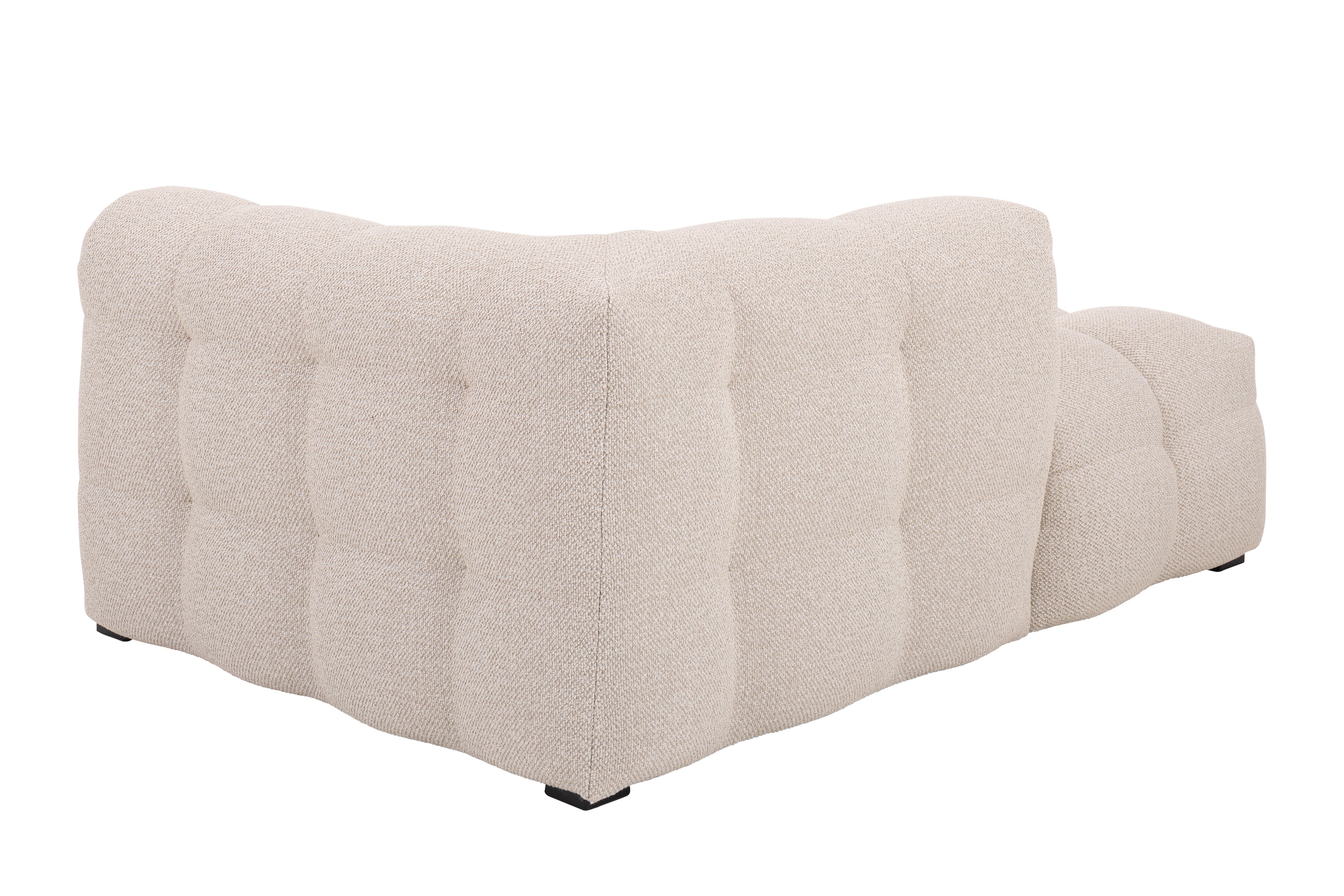 Sleepo Collection Billie Schäslongmodul Vänster Armstöd Beige Bouclé 118cm