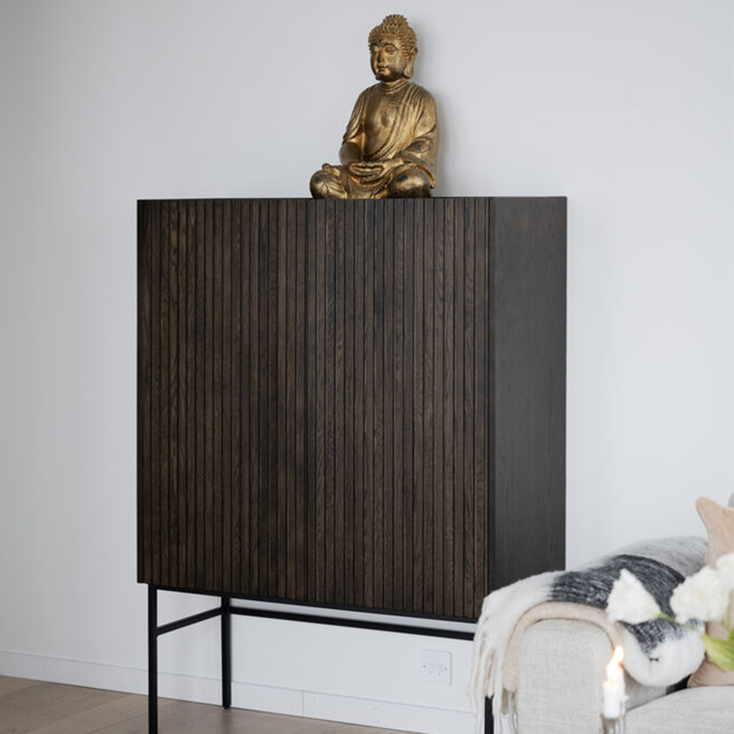 Rowico Home Halifax Schrank Braun/Schwarz 100cm