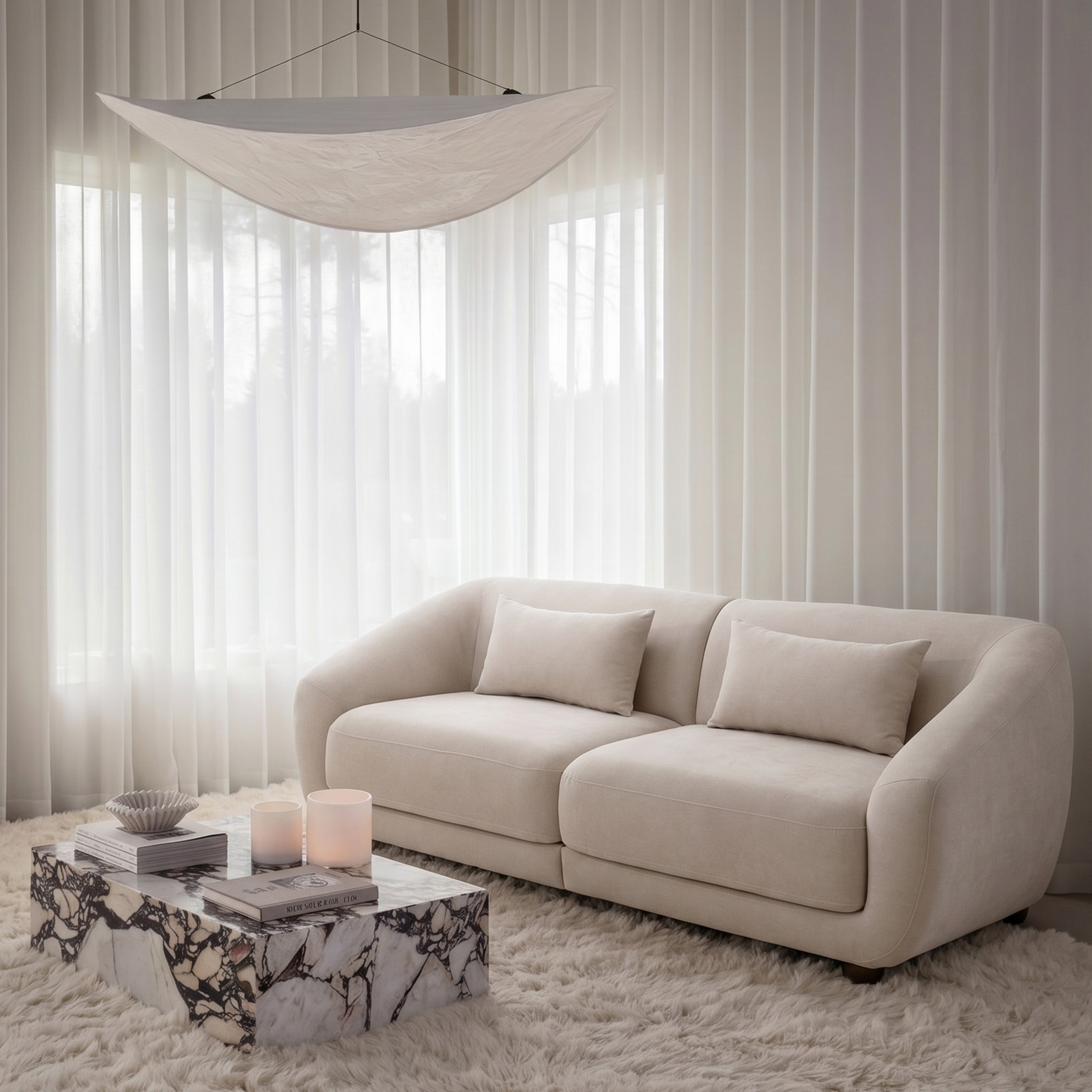 Sleepo Collection Alba 2-sits Soffa Beige 218cm