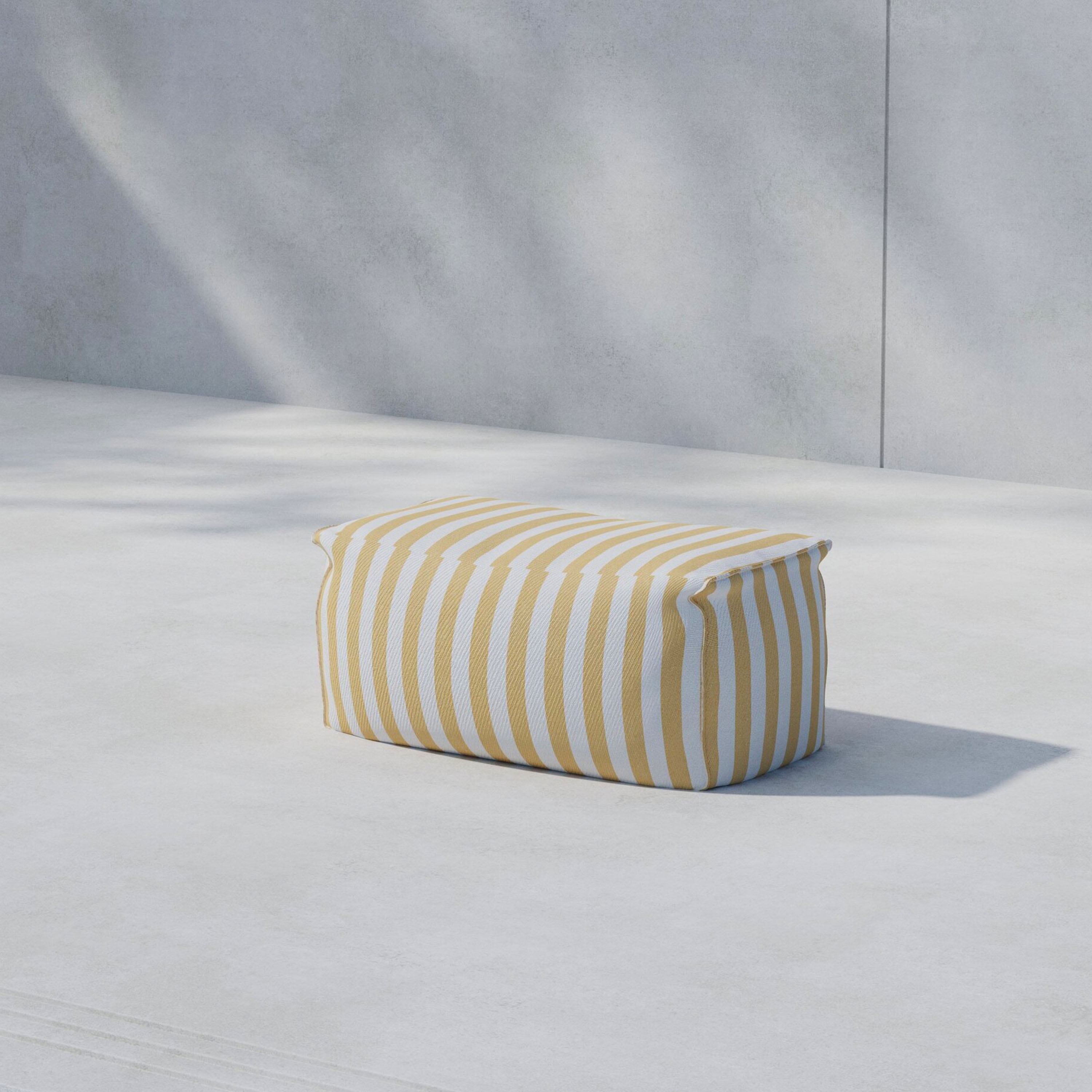 Venture Home Redang Lounge Fotpall White/Yellow Striped