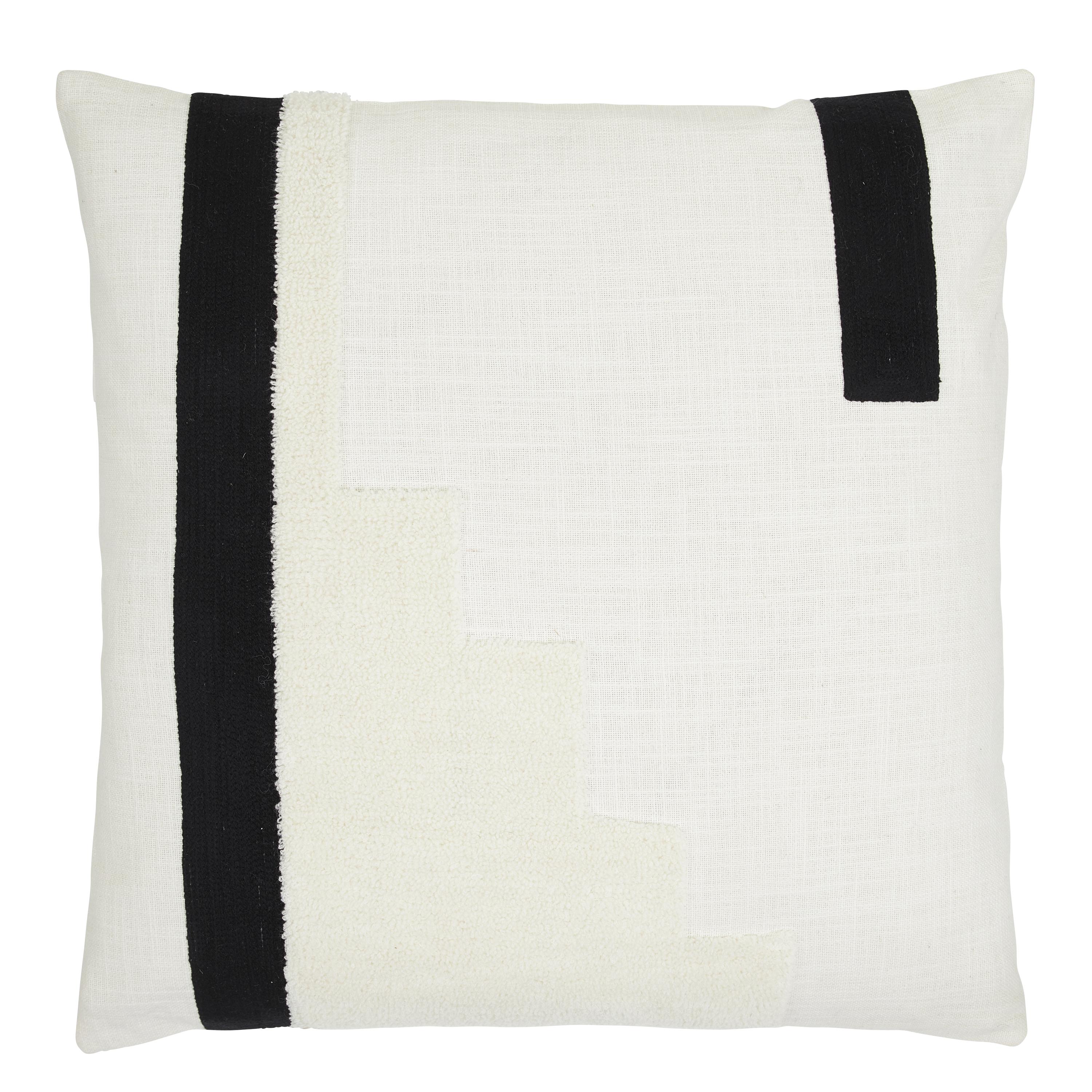 Bianca Kuddfodral White/Black 50x50