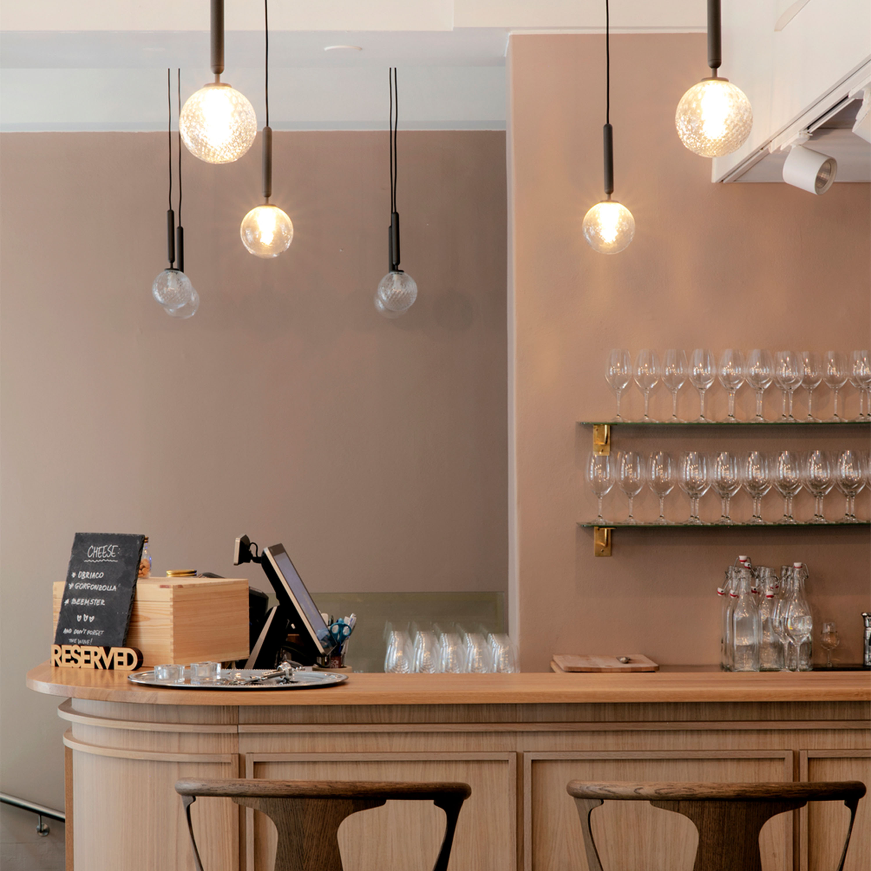 Nuura Miira 1 Taklampa Rock Grey/Optic Clear