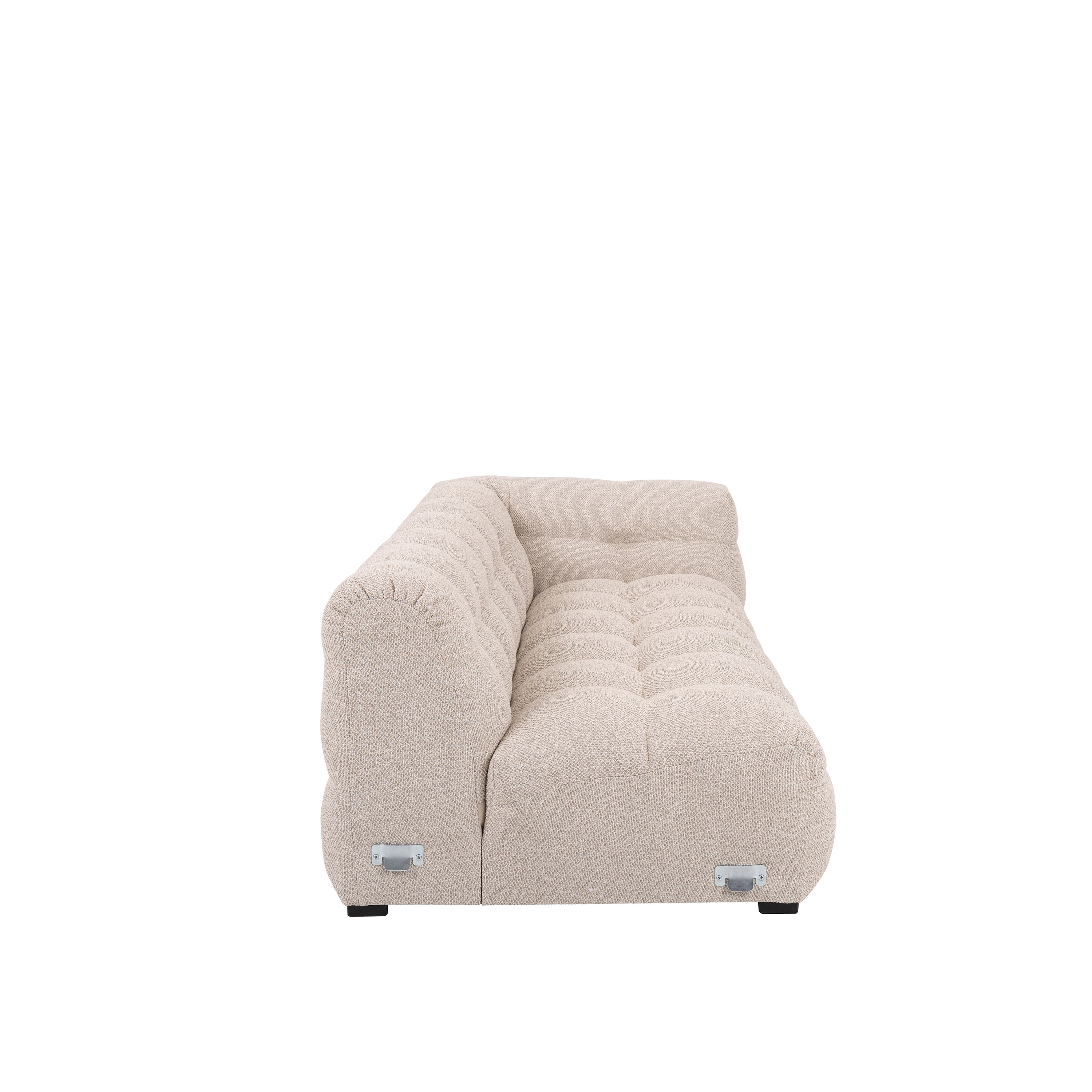 Sleepo Collection Billie 3-sits Soffmodul Höger Armstöd Beige Bouclé 202cm