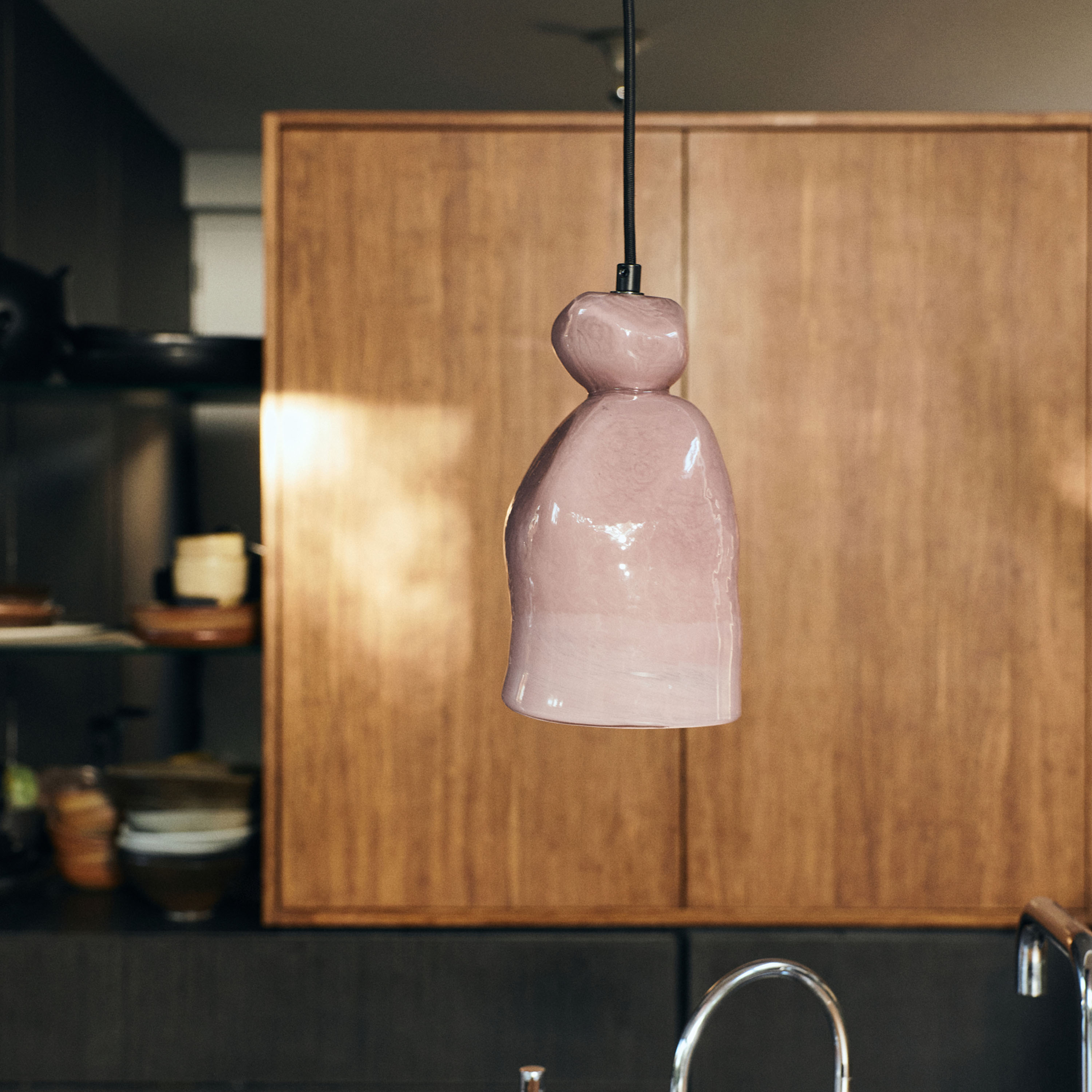 HKliving Gemstone Taklampe Amethyst 28 cm