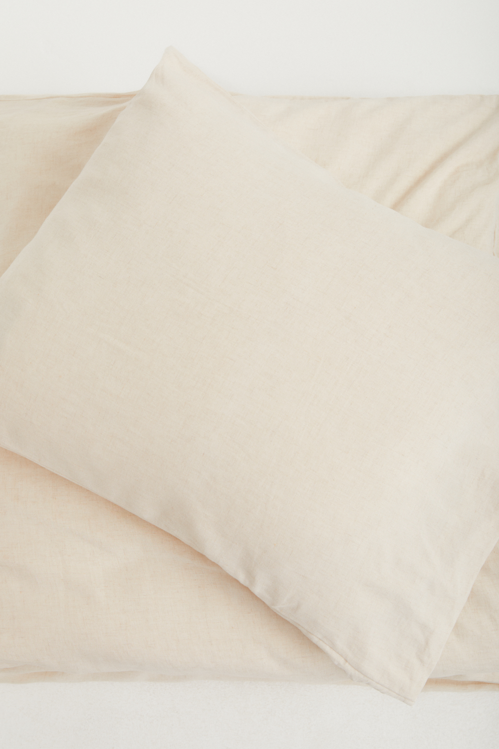 Movesgood Bamboo Leinen Bettbezug-Set Sand 150x210/50x60