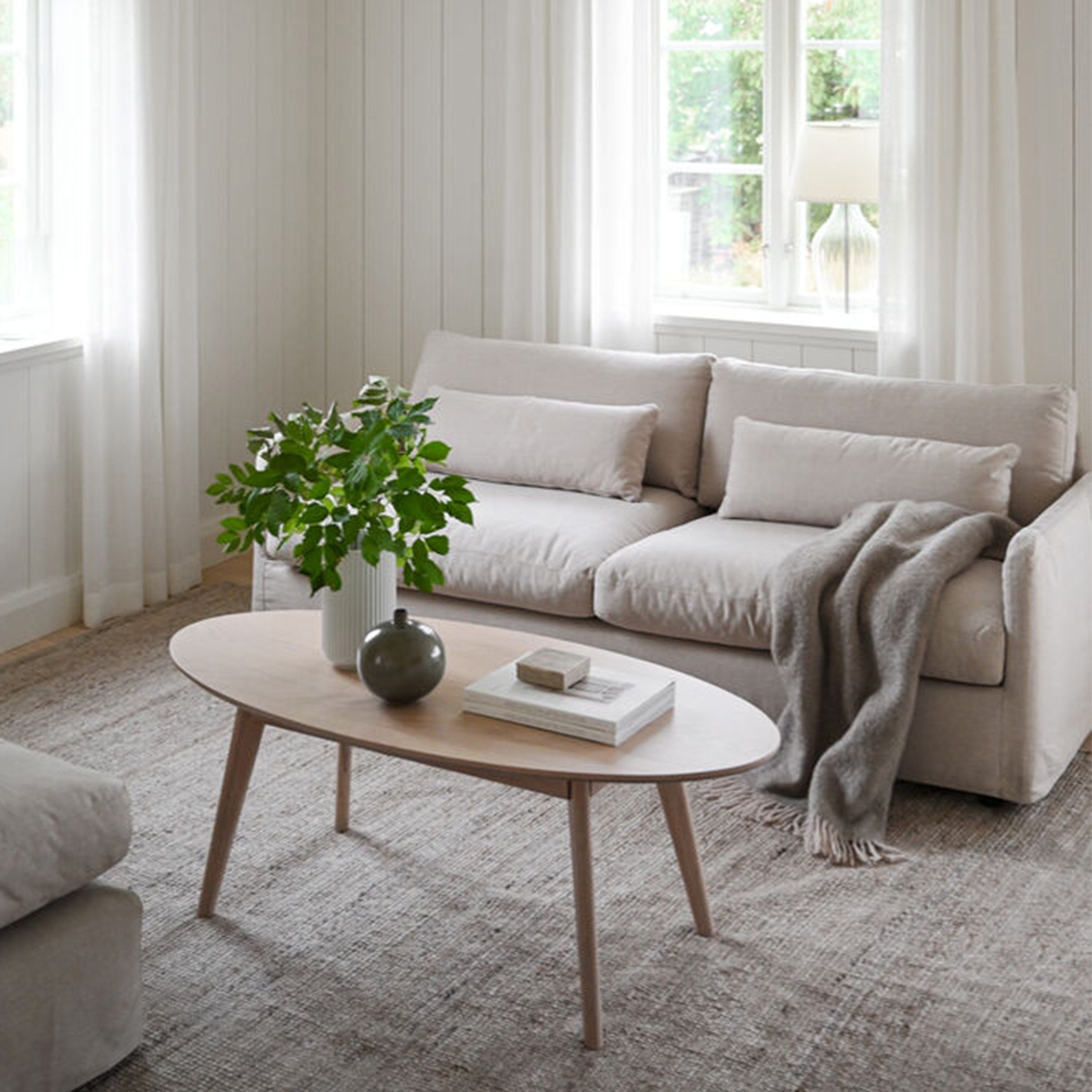 Rowico Home Yumi Couchtisch Weiß pigmentiert 130cm