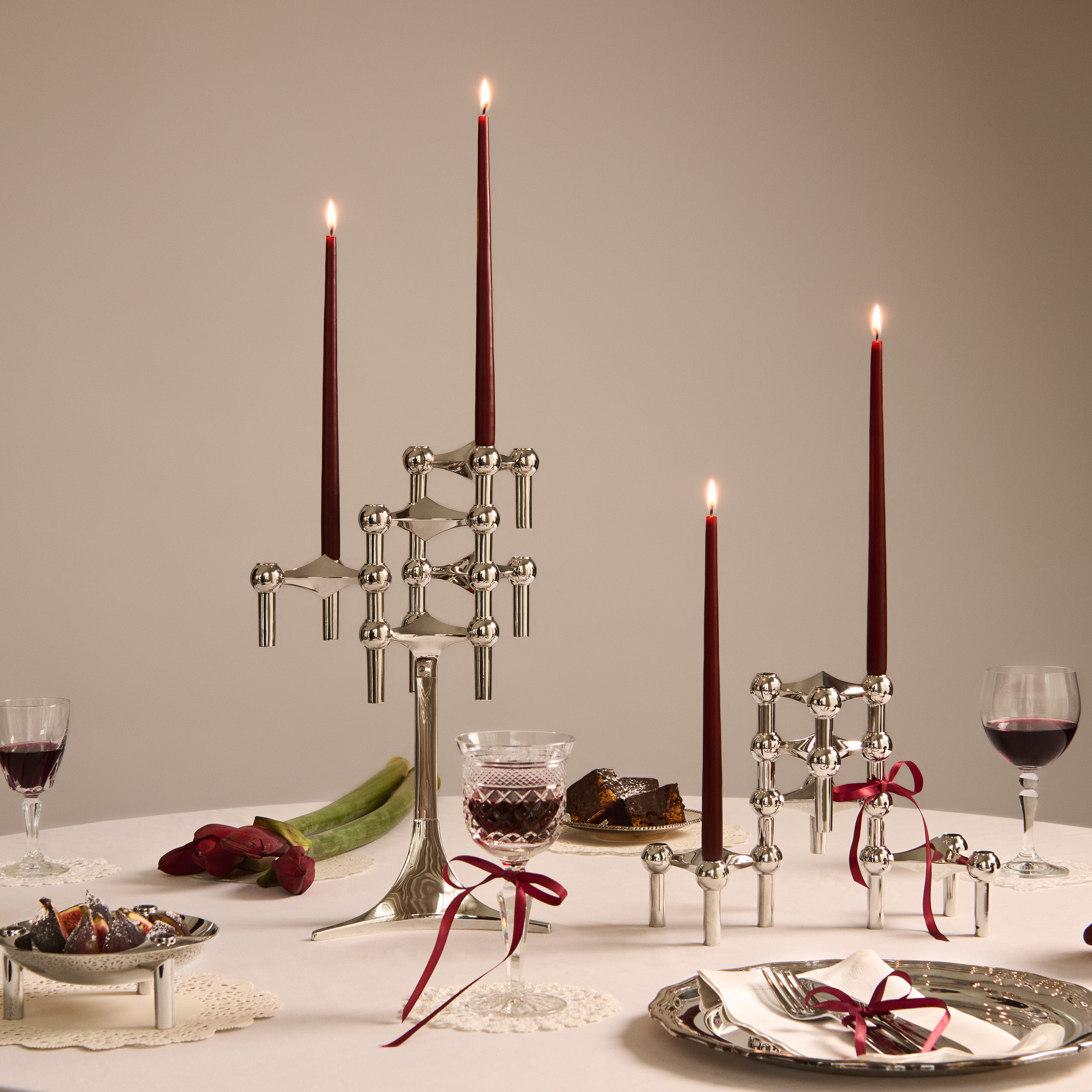 Stoff STOFF Nagel Antiikkinen Kynttilä by Ester &amp; Erik Burgundy Red 6-pakkaus