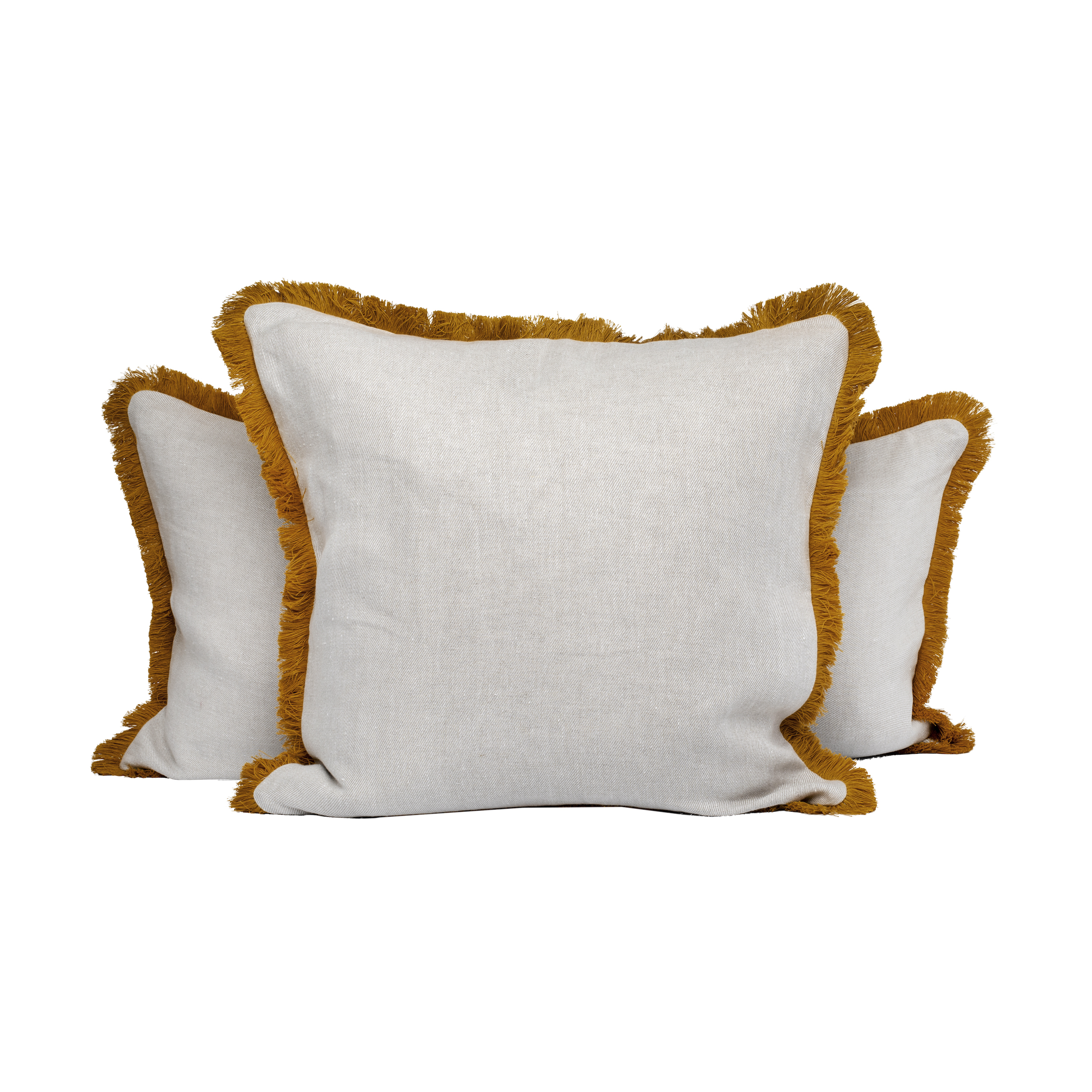 Pienza Kuddfodral Linne Beige/Gul 40x80