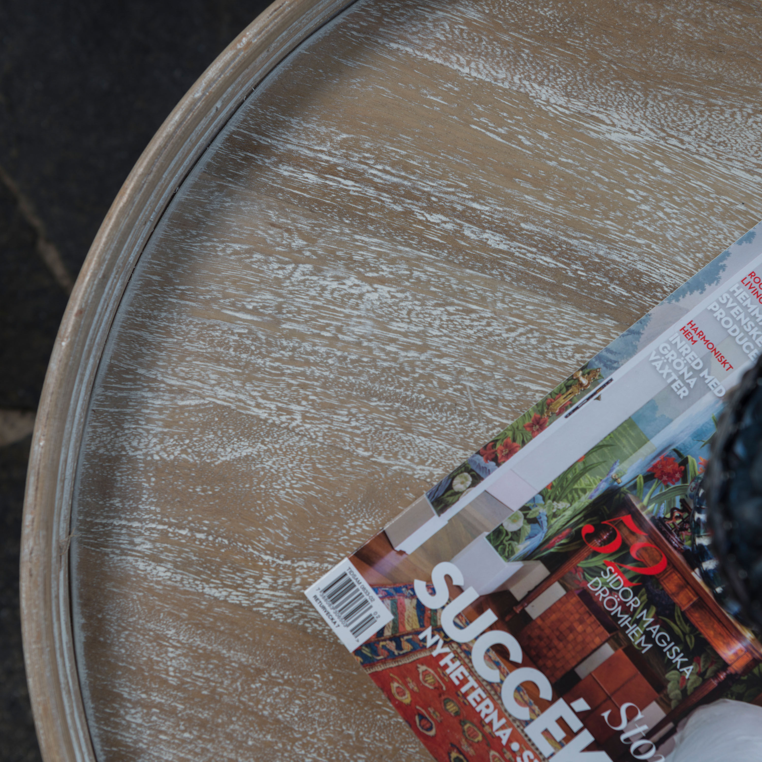 Hillerstorp Leicester Sidobord Mangoträ Ø60