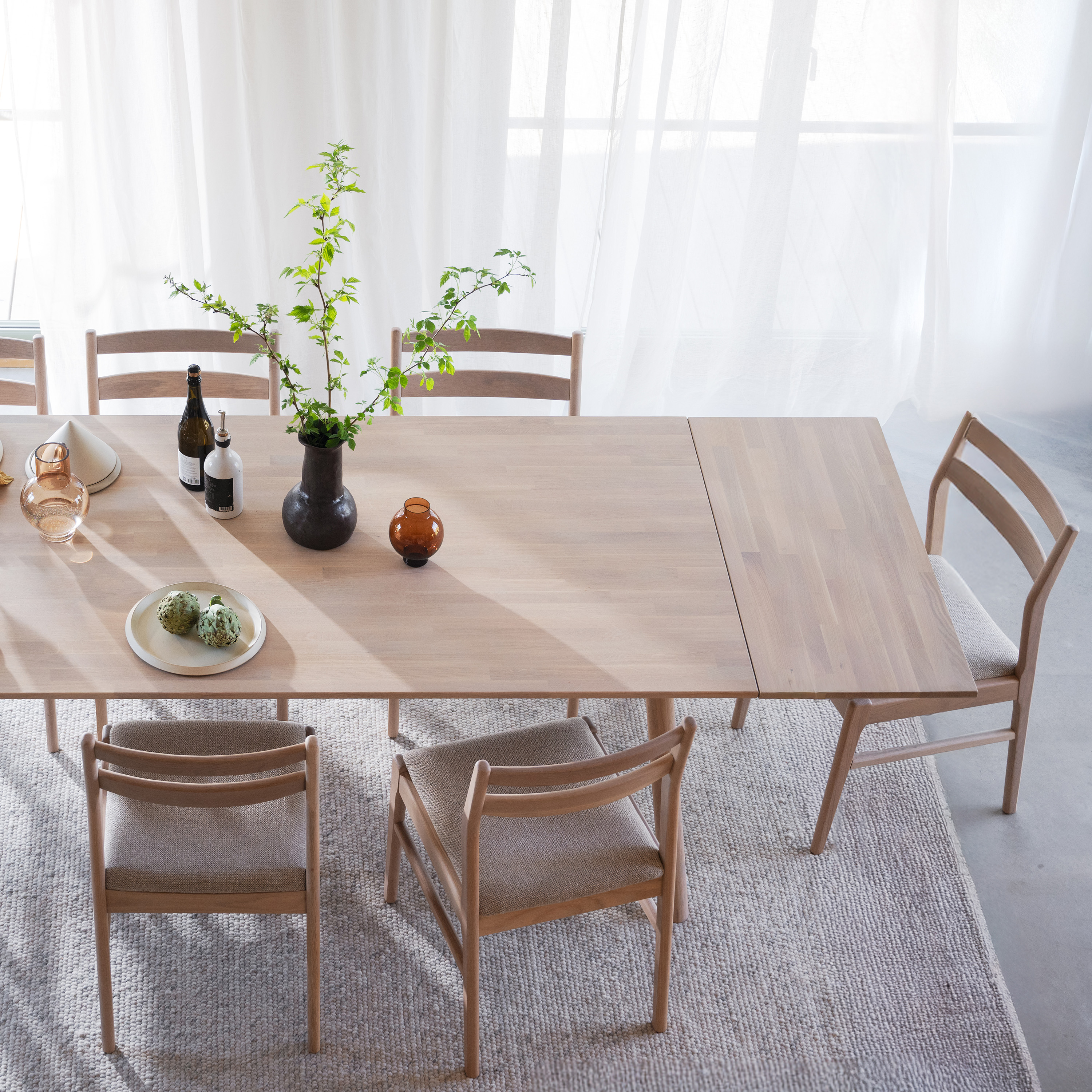 Rowico Home Clapperton Ansteckplatte Weiß pigmentierte Eiche 45x95