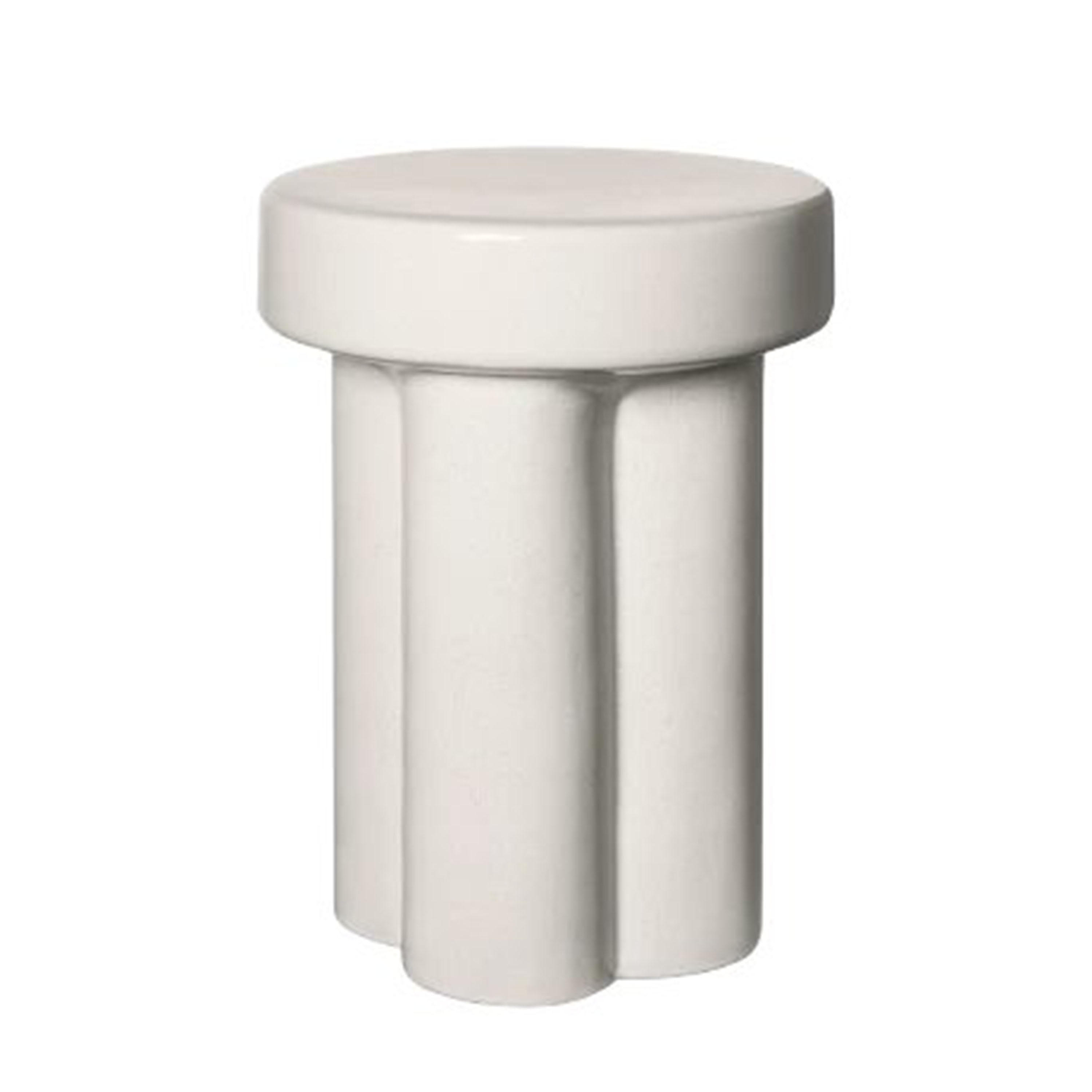 Toru Ceramic Sidobord Lily White Shape Big