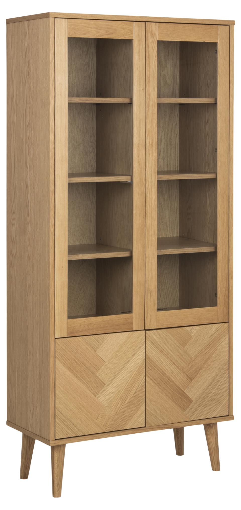 Nordic Home - Nicki Vitrinskåp Oak - Trä