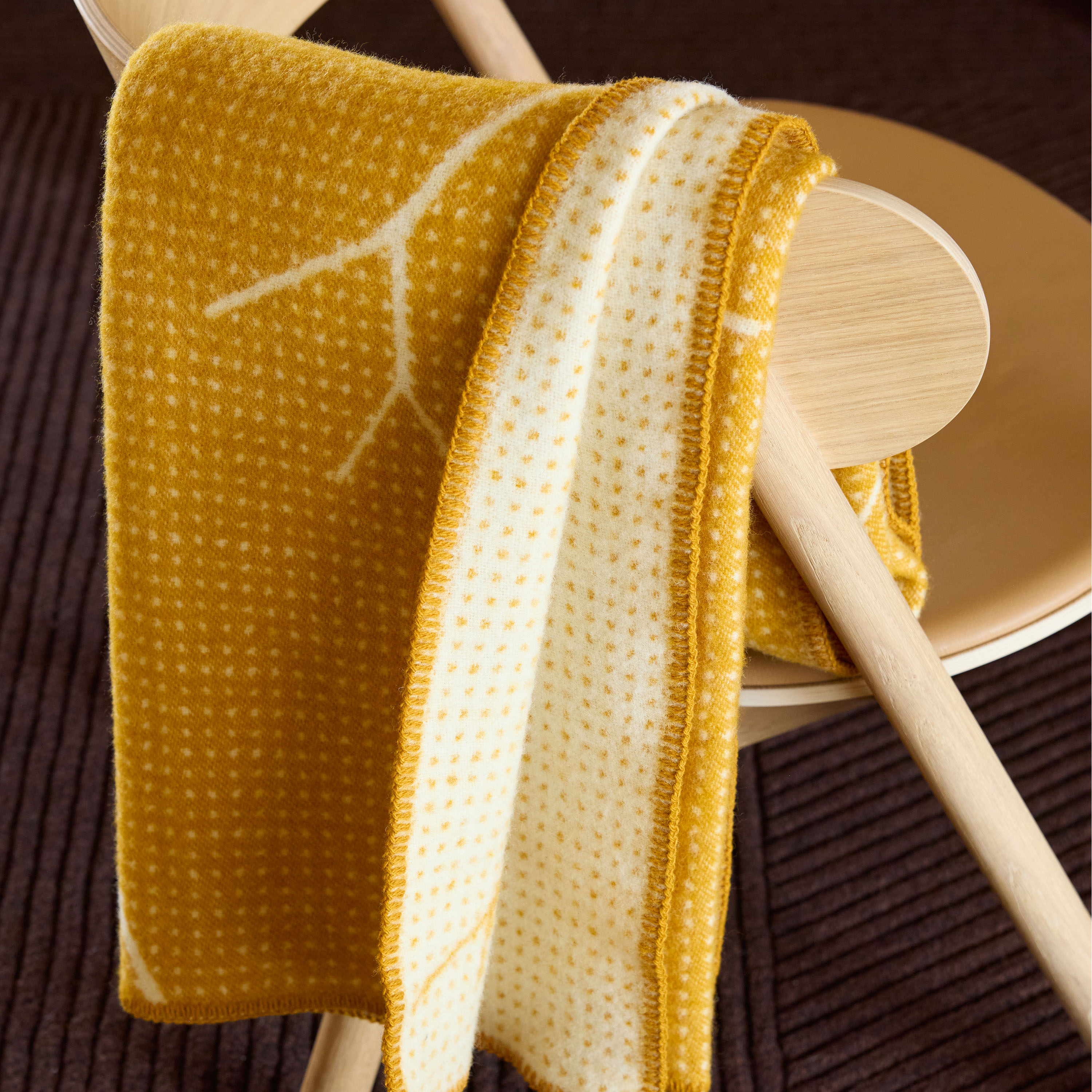 Northern Fall Pledd Gul 130x170