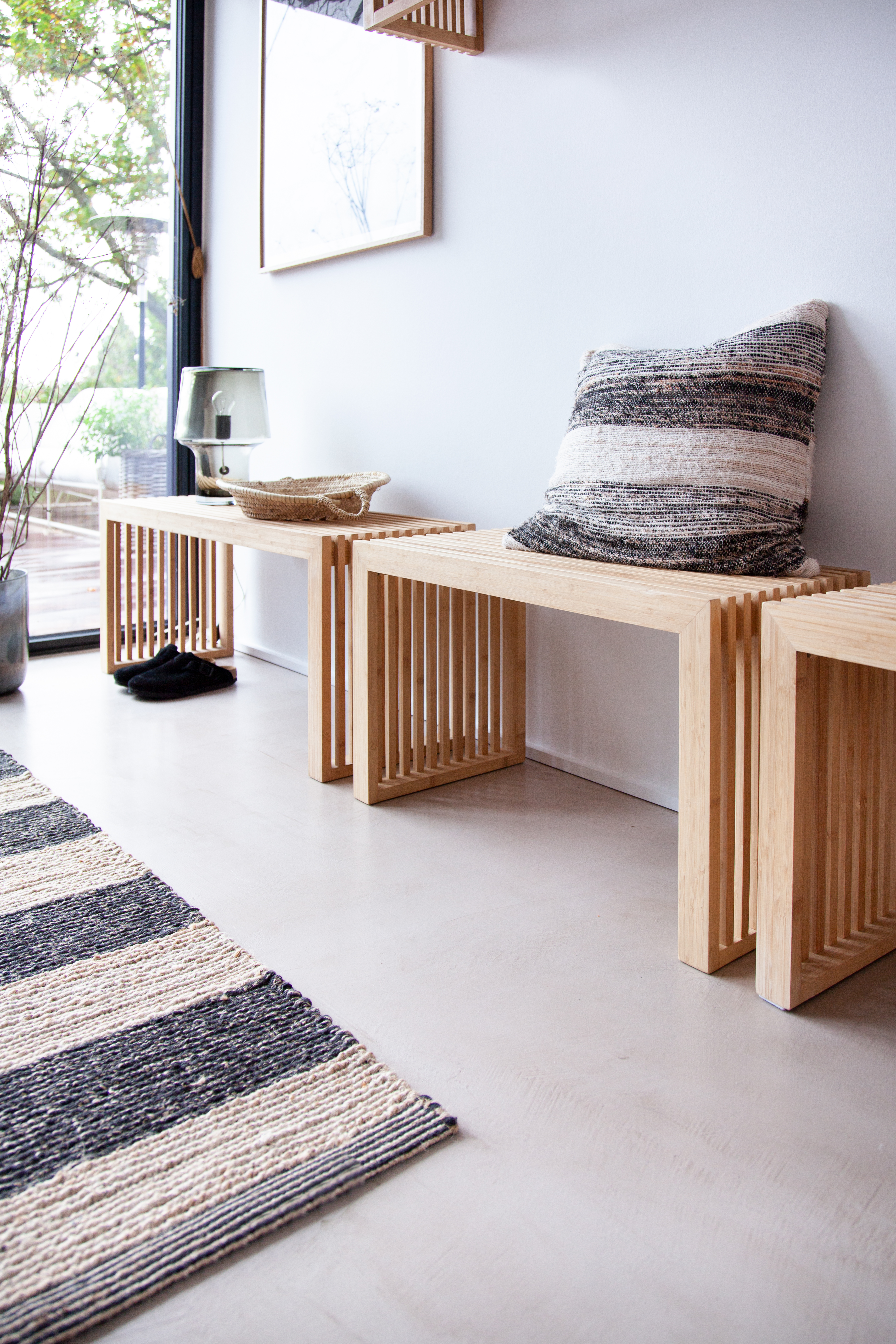 Cinas Rib Bänk Bambu 73cm