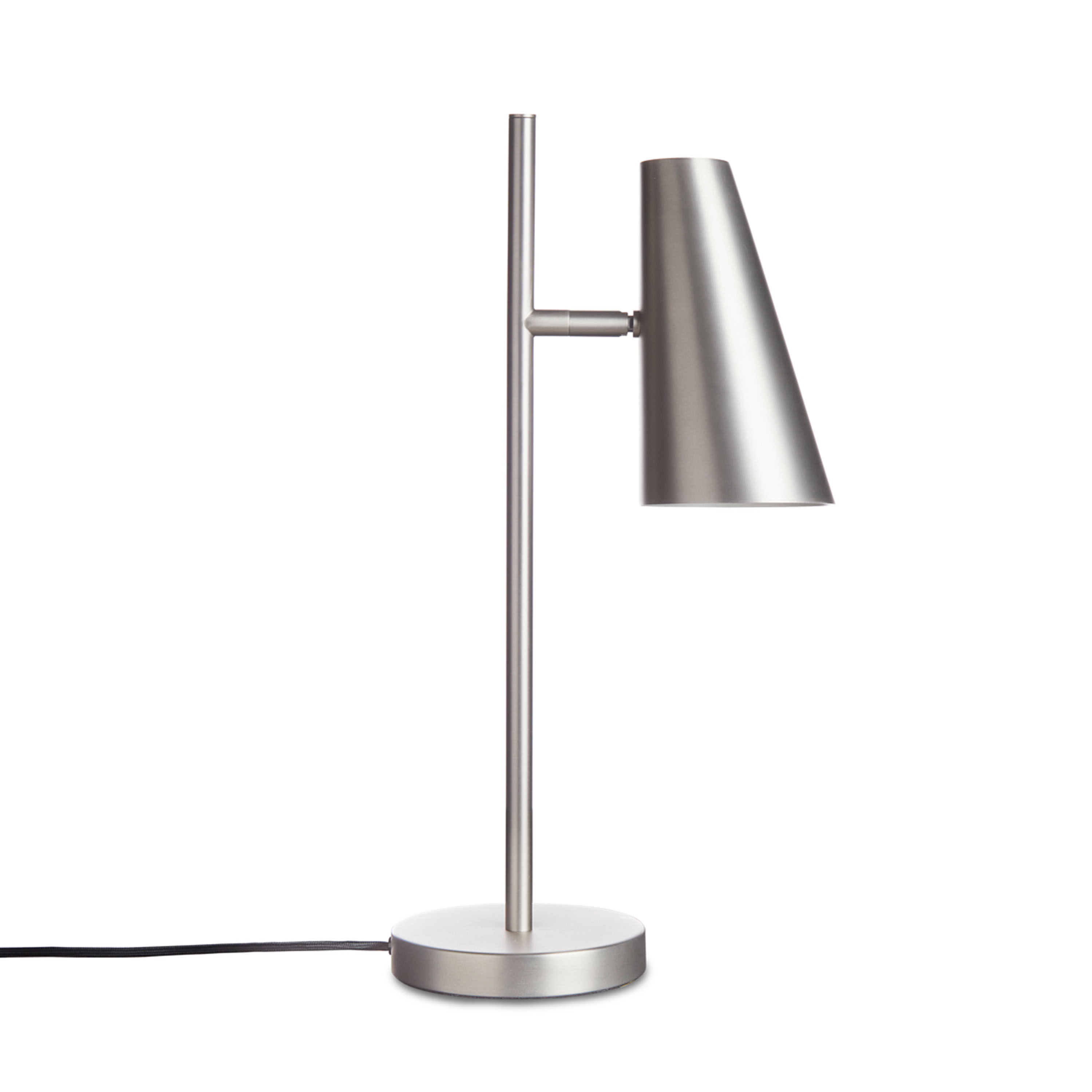 Woud - Cono Pöytävalaisin Satin 50 cm Hopeanvärinen - Metall - Pöytävalaisimet