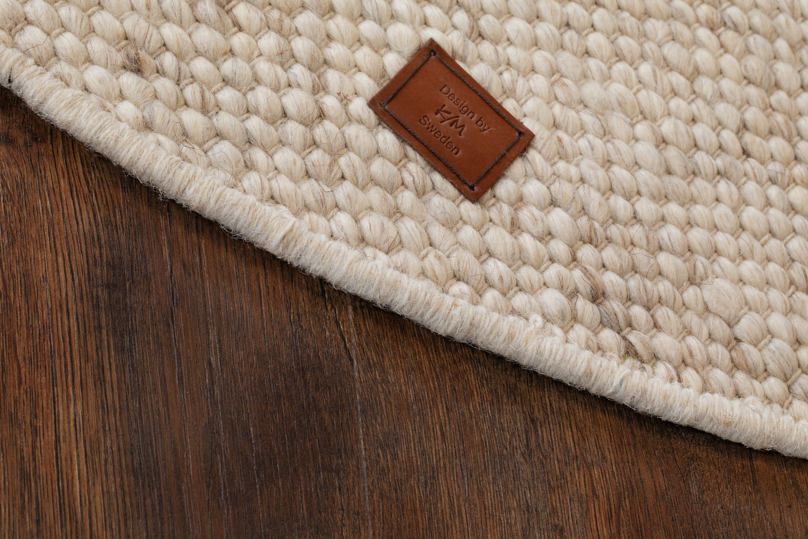 KM Carpets Hanoi Ullmatta Naturmelange Ø200