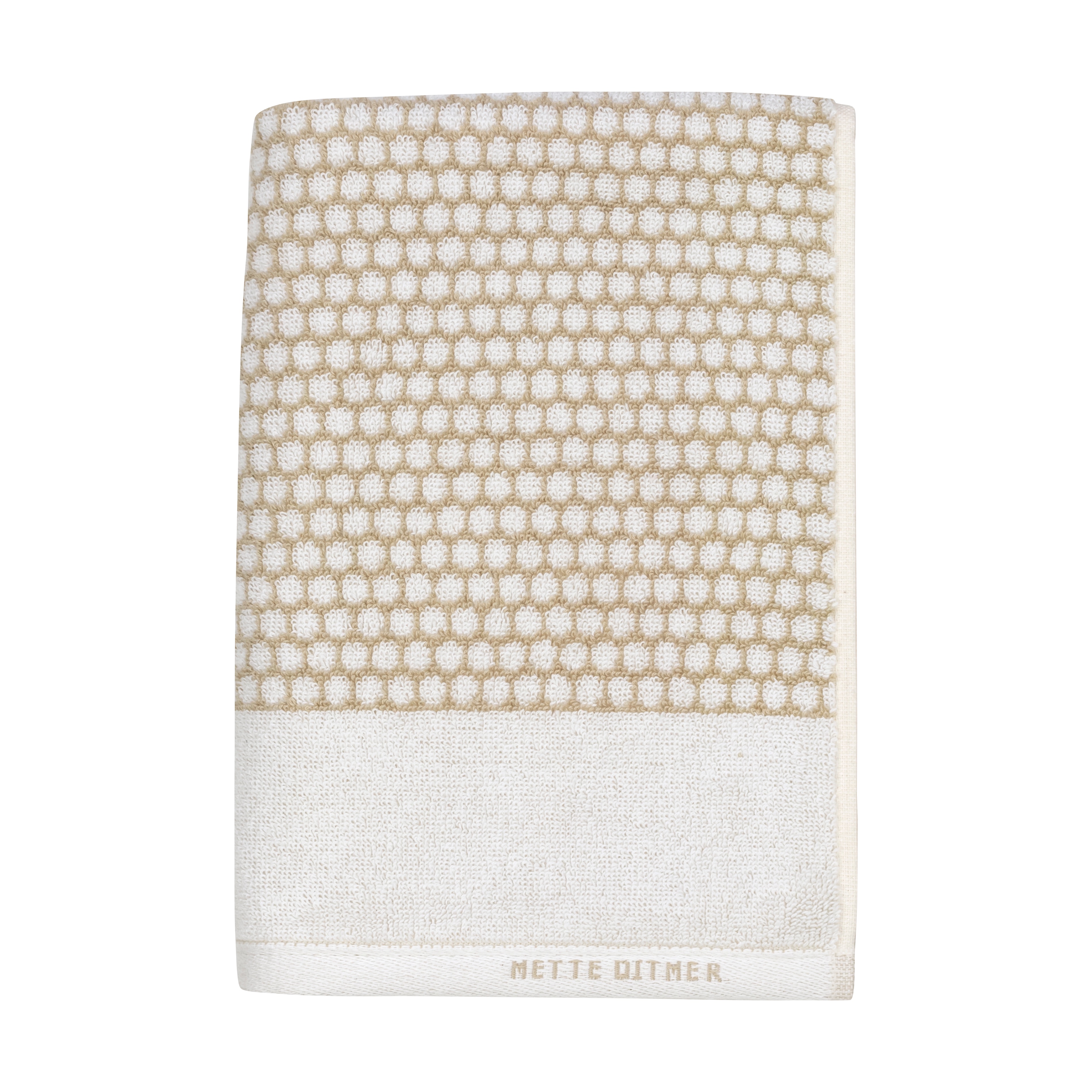 Grid Handduk Sand/Offwhite 38x60 2-pack
