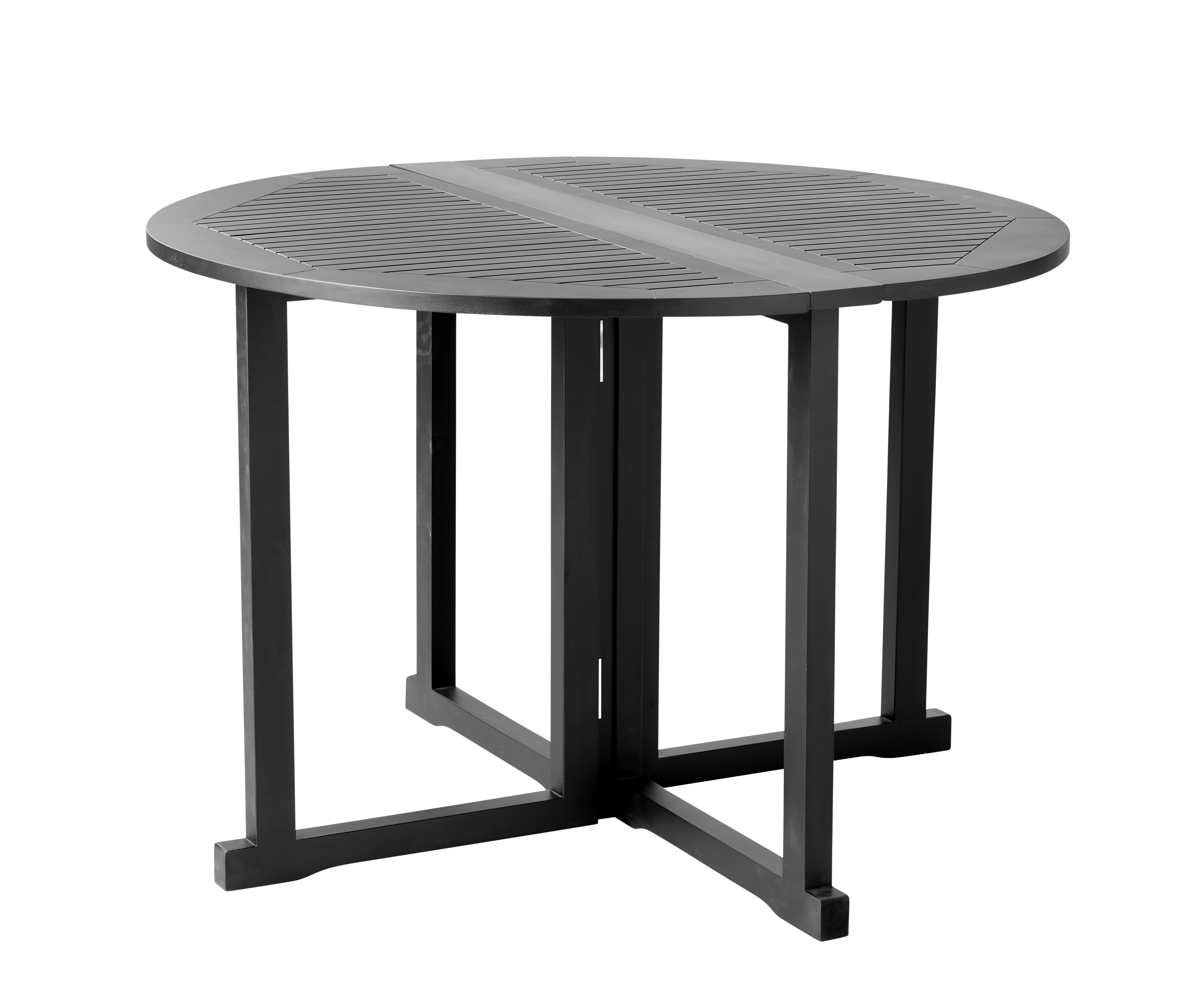 Cinas - Butterfly Balkontisch Black Ø110 - Weiß - Cafétisch & Balkontisch