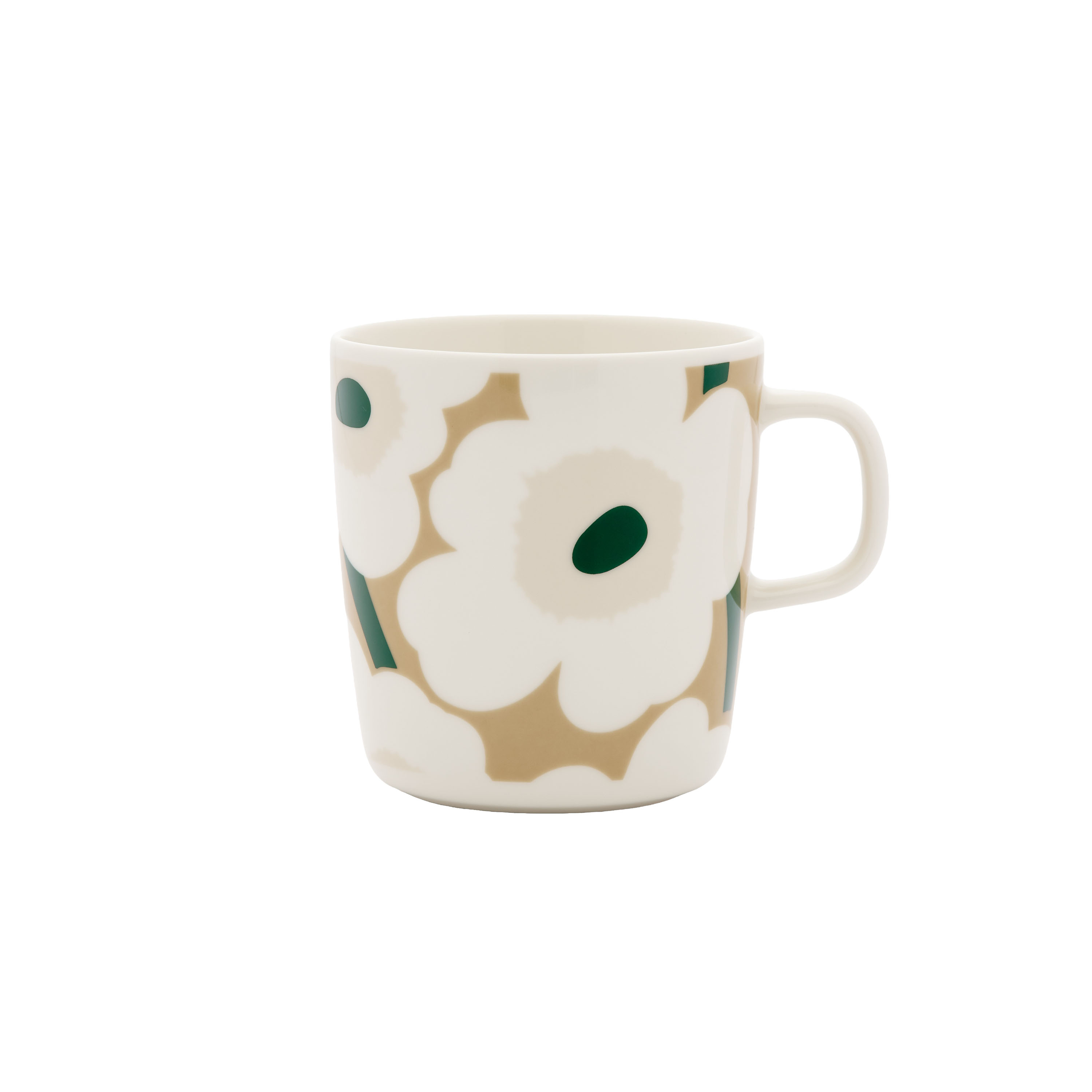 Oiva Unikko Tekopp White/Beige/Dark Green