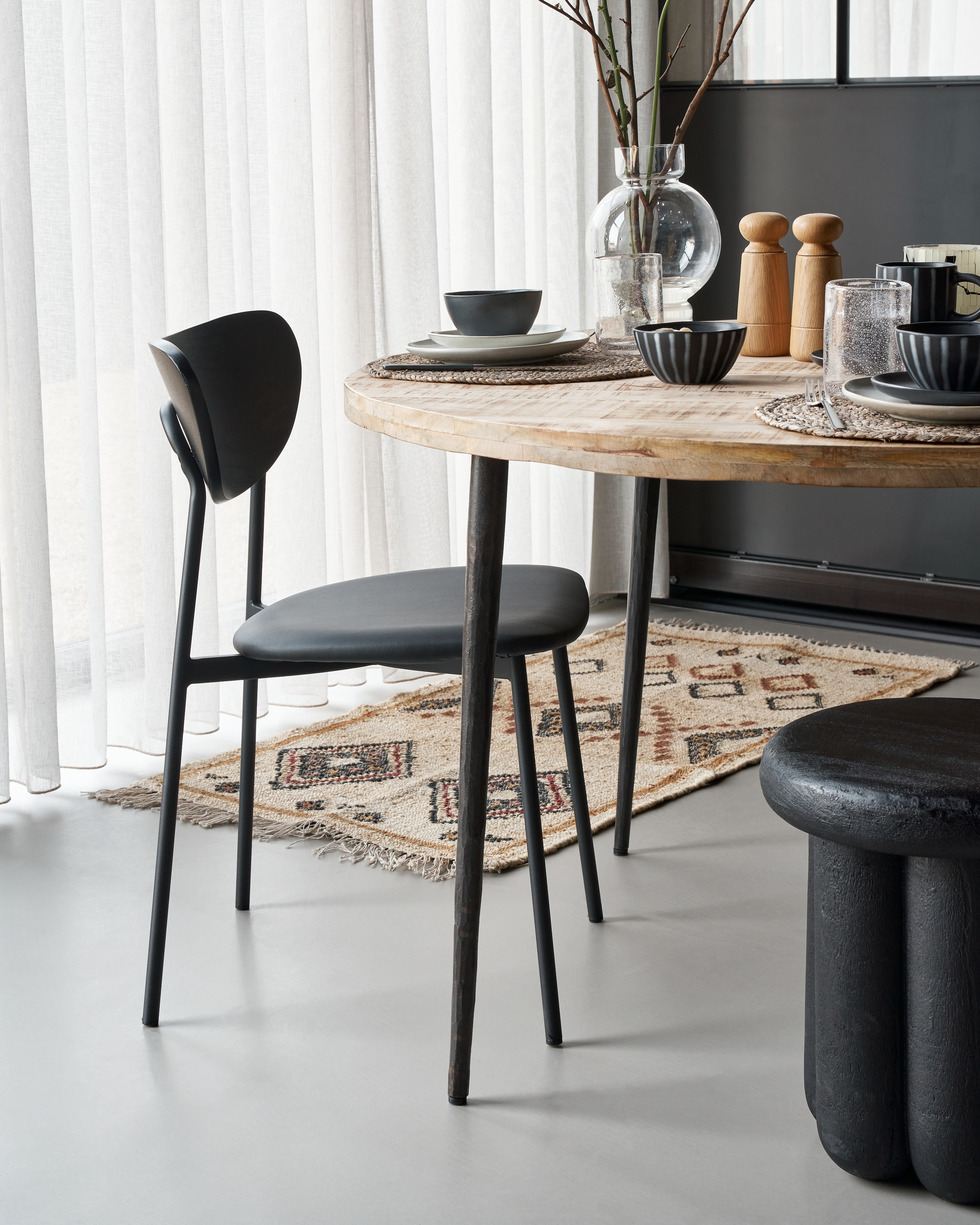 House Doctor Musta Ruokatuoli Musta 2 kpl