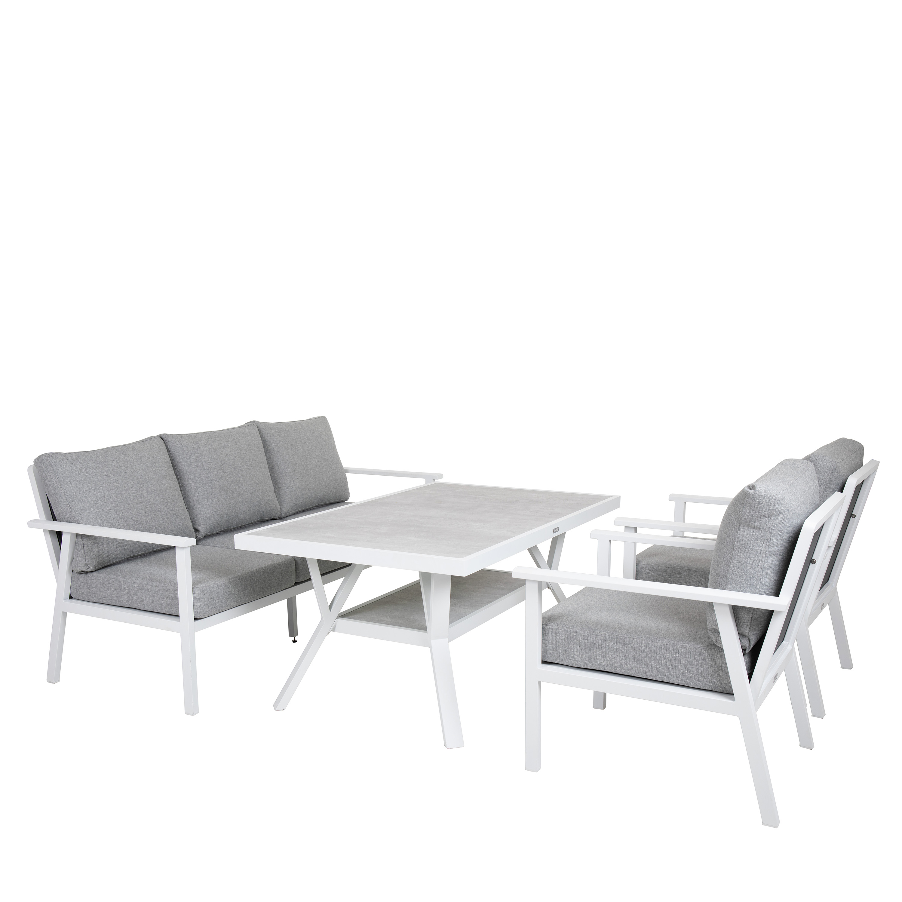 Brafab Samvaro Loungestol Vit/Pearl Grey 69cm
