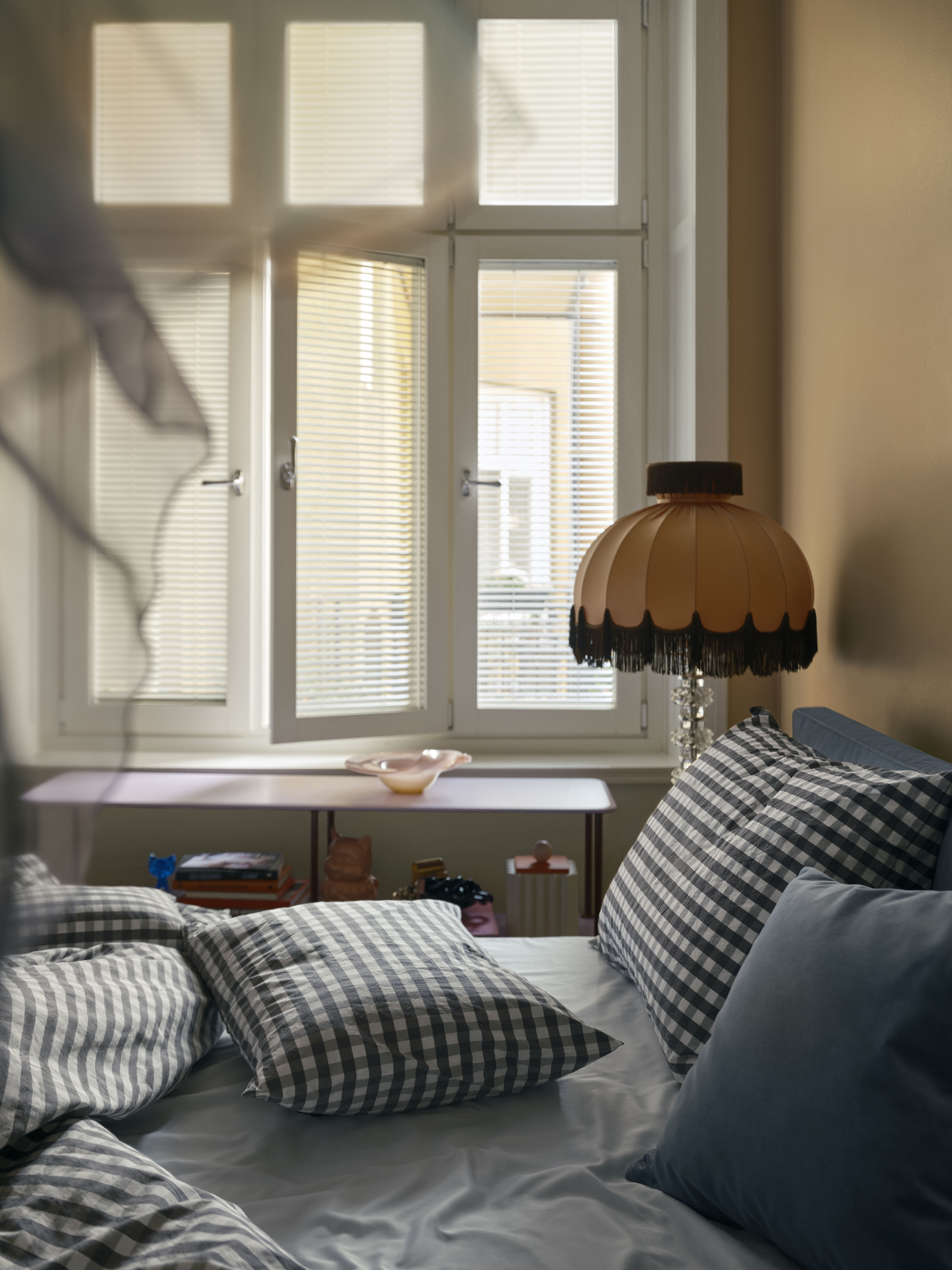 Mille Notti Casella Örngott Mörkgrå/Ivory 50x90