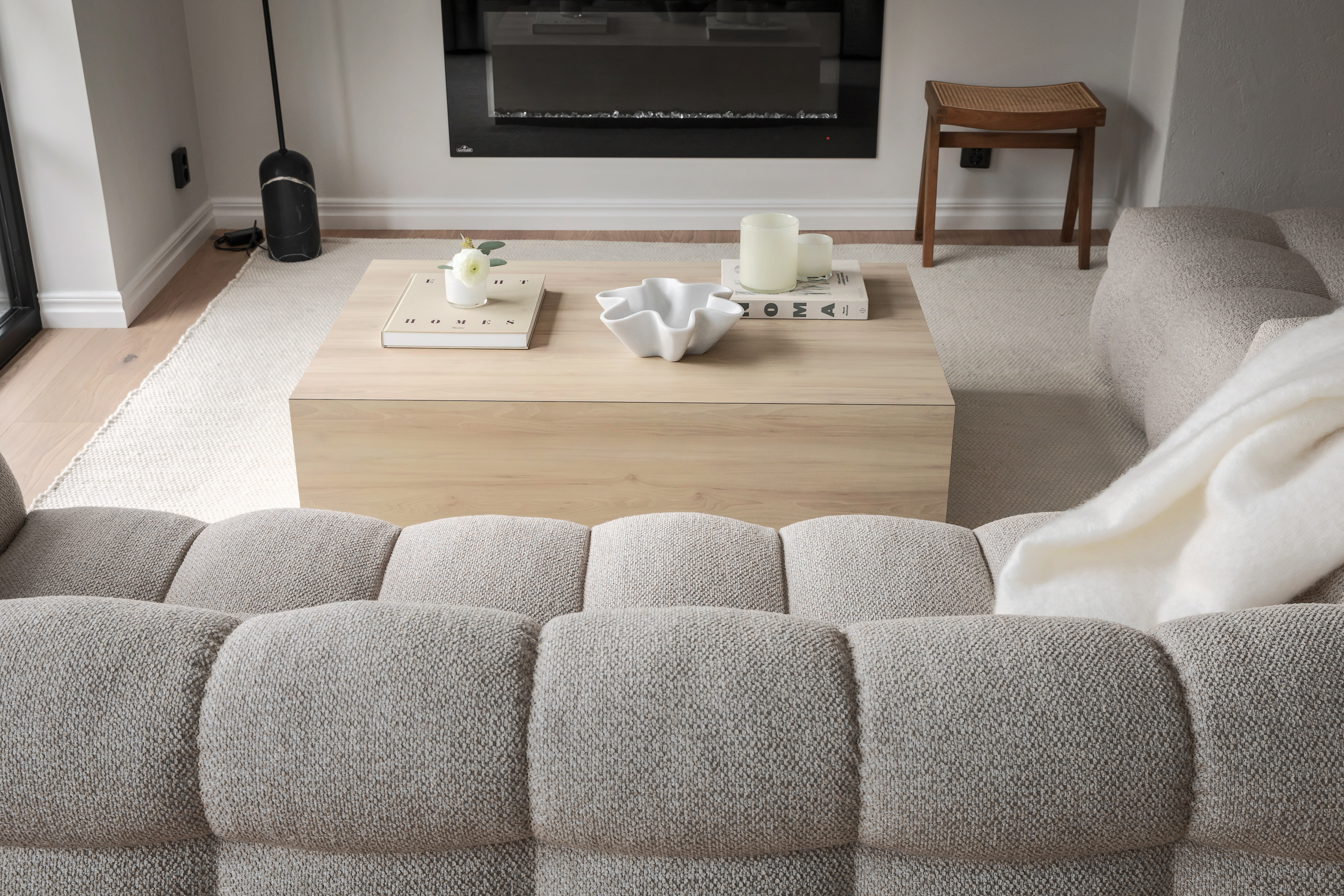 Sleepo Collection Billie 3-Seters Sofa Beige Bouclé