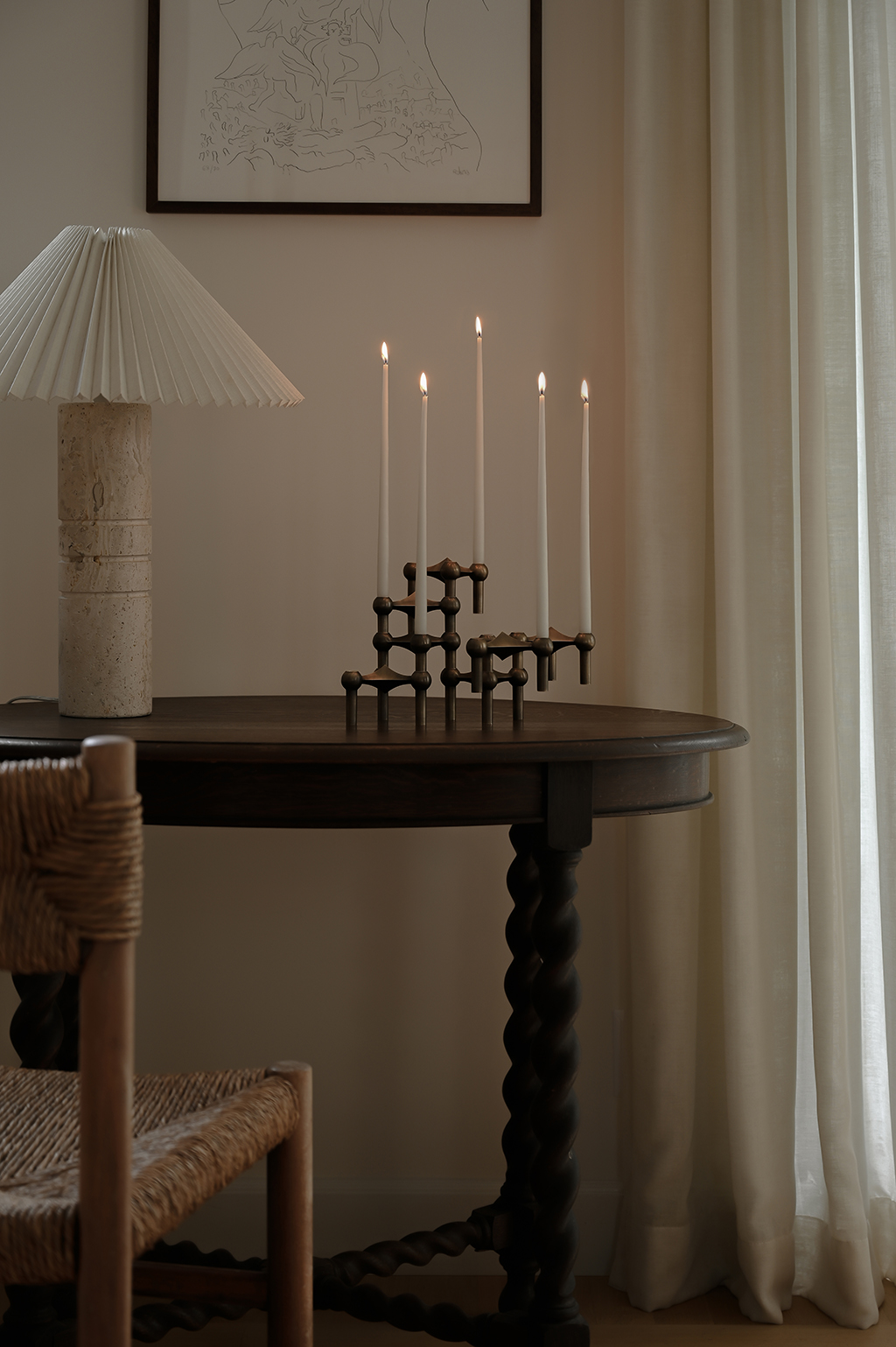 Stoff STOFF Nagel Ljusstake Bronzed Brass