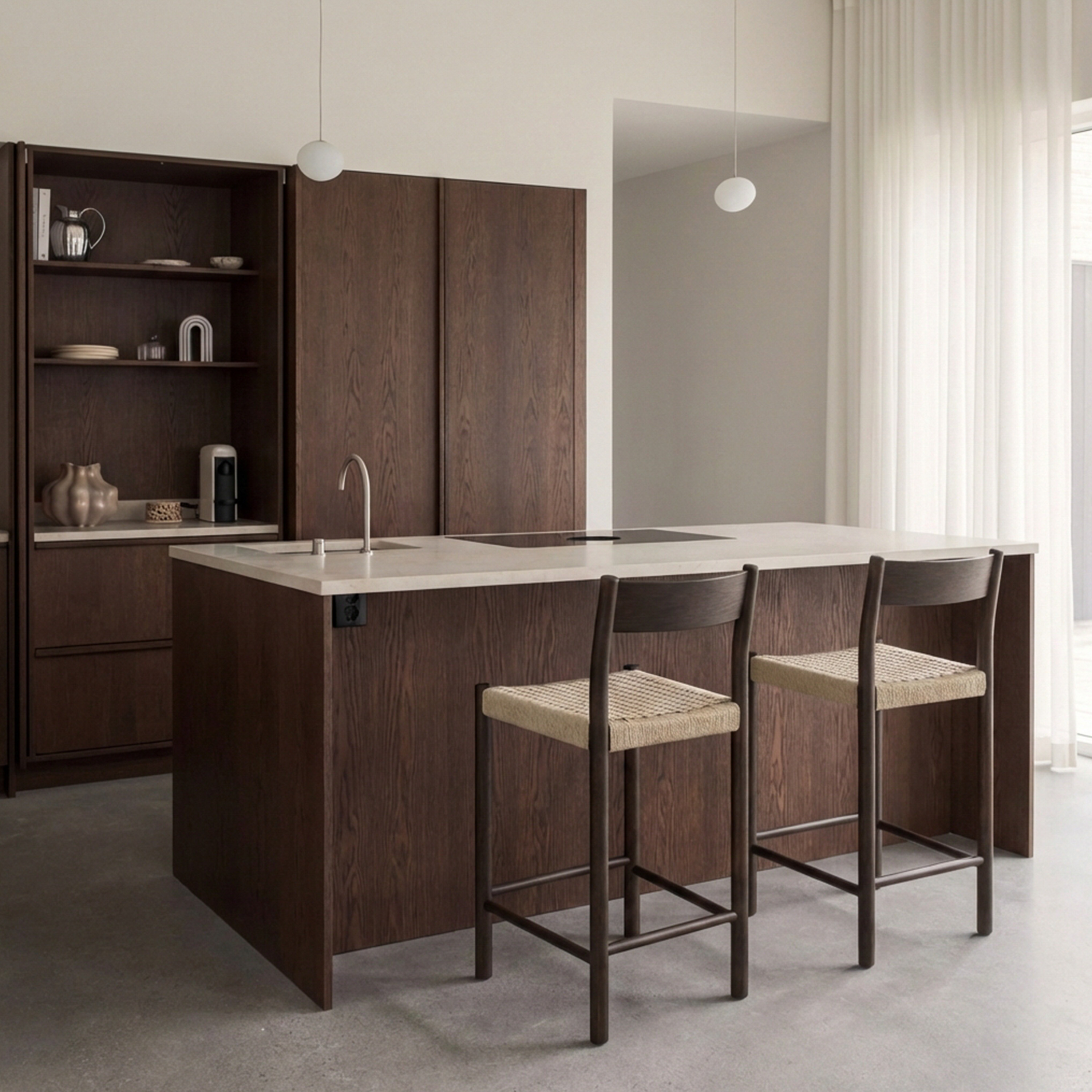 Sleepo Collection Colin Bar Stool Brown Stained Oak