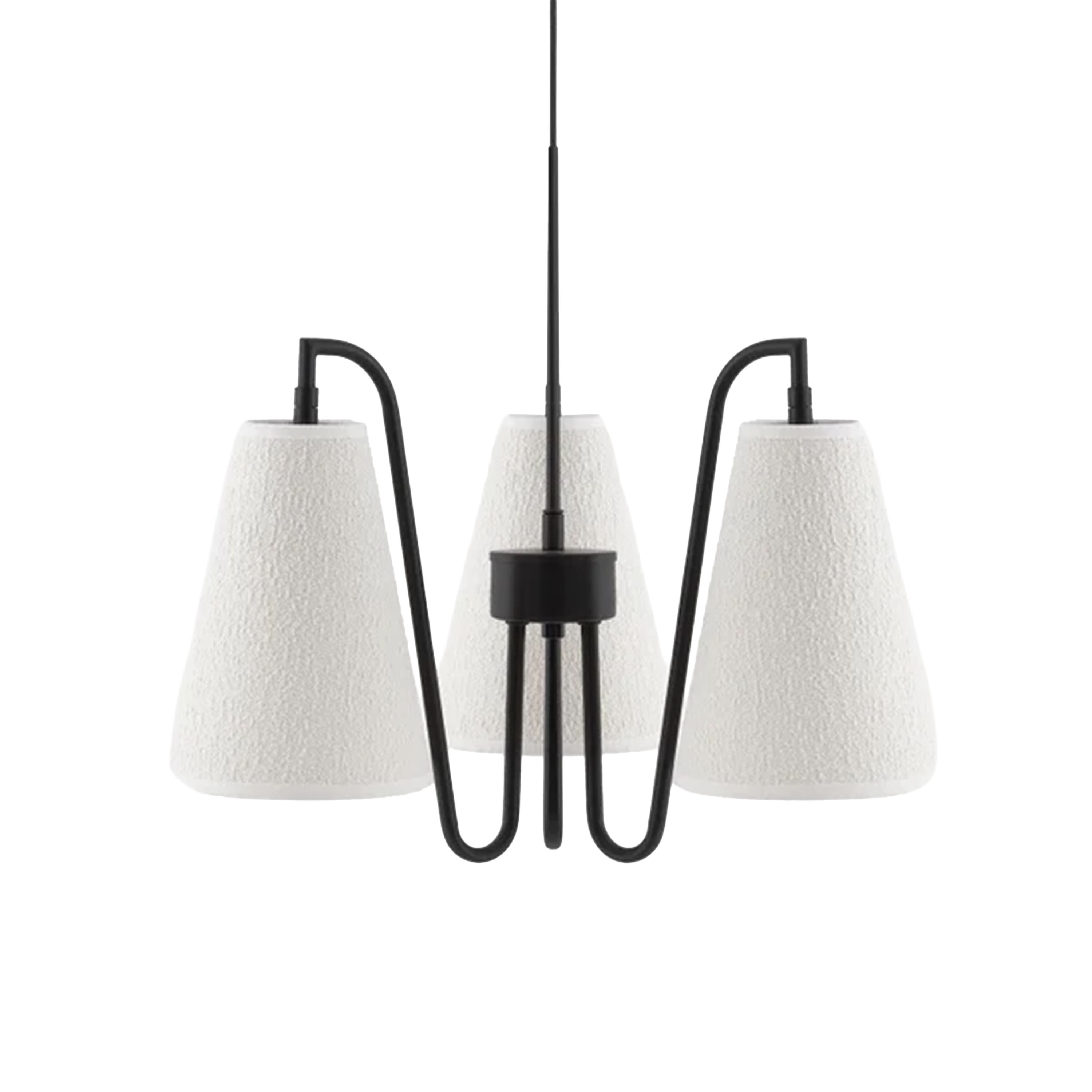 Lou Taklampe Hvit Bouclé/Svart 3