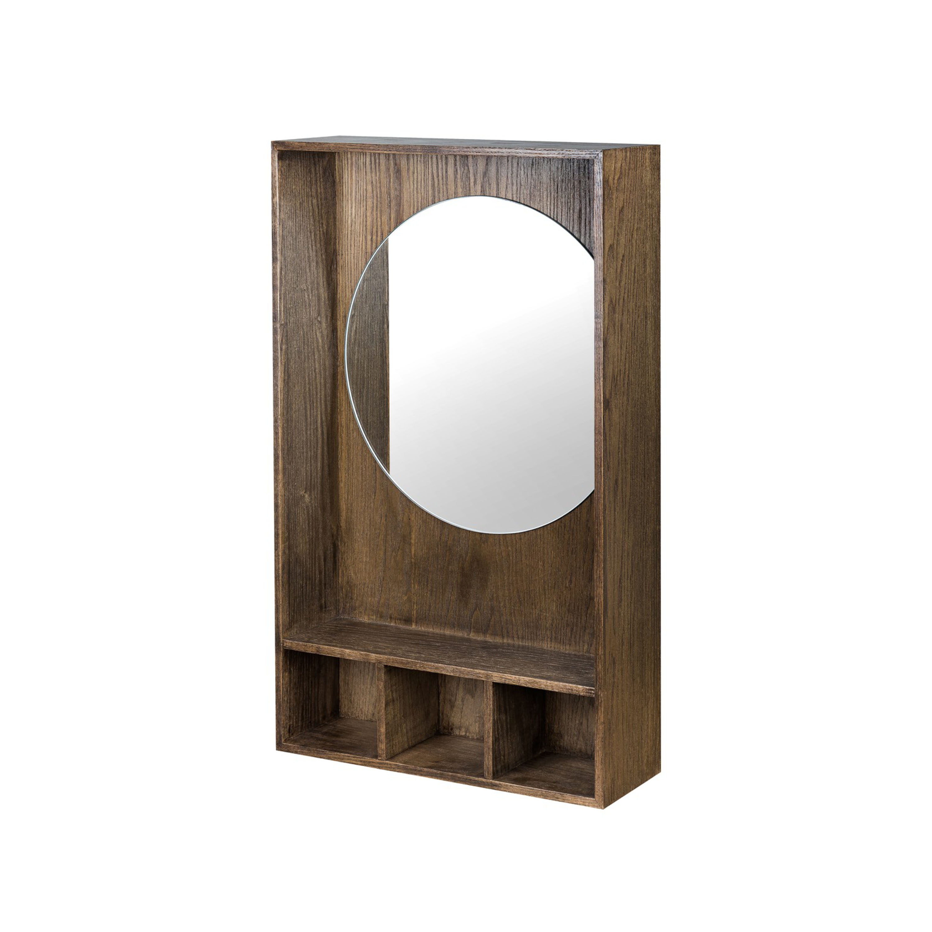 Show-me Spiegel mit Ablage Dunkel geölt Klein