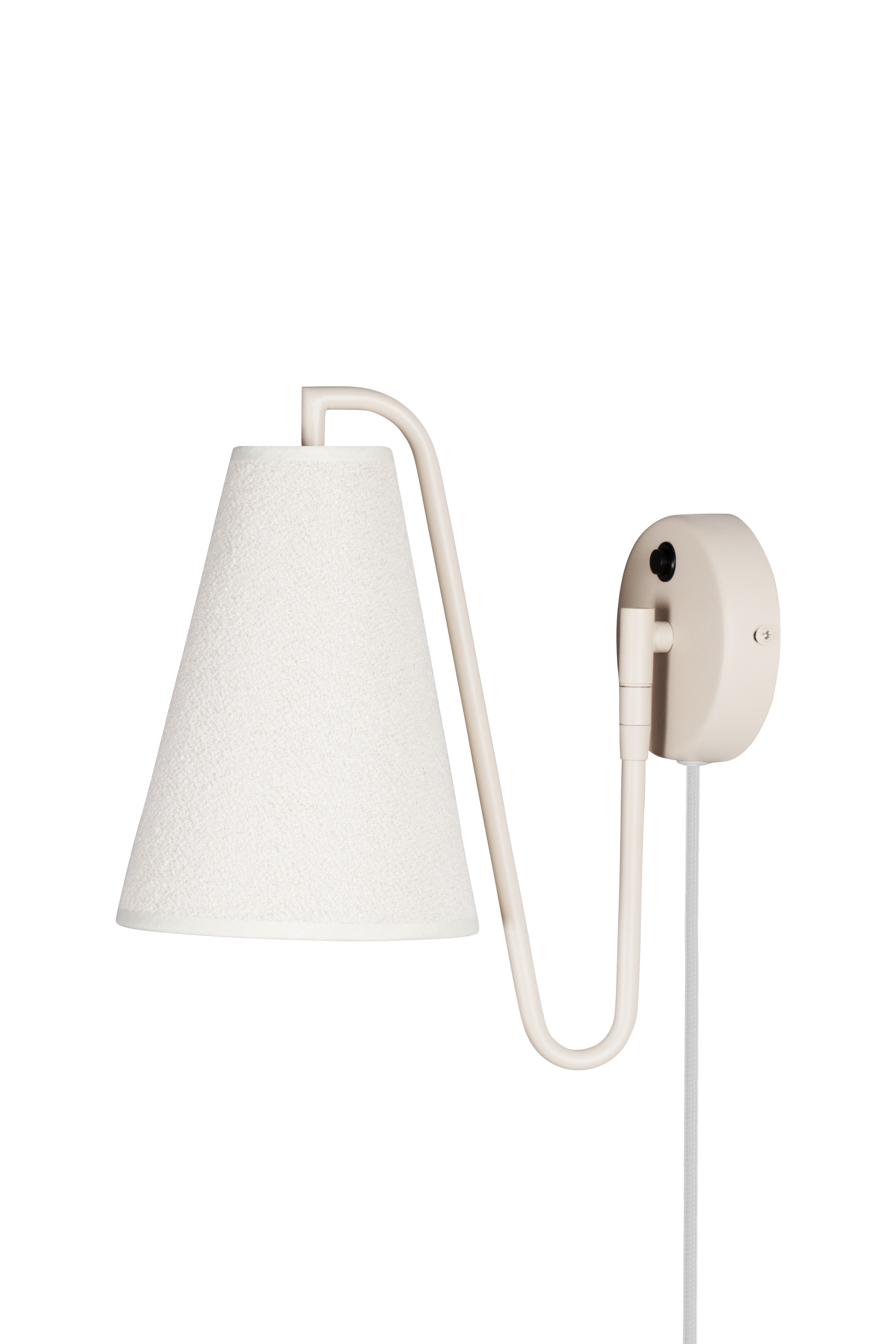 Globen Lighting - Lou Vägglampa Bouclé Vit/Beige