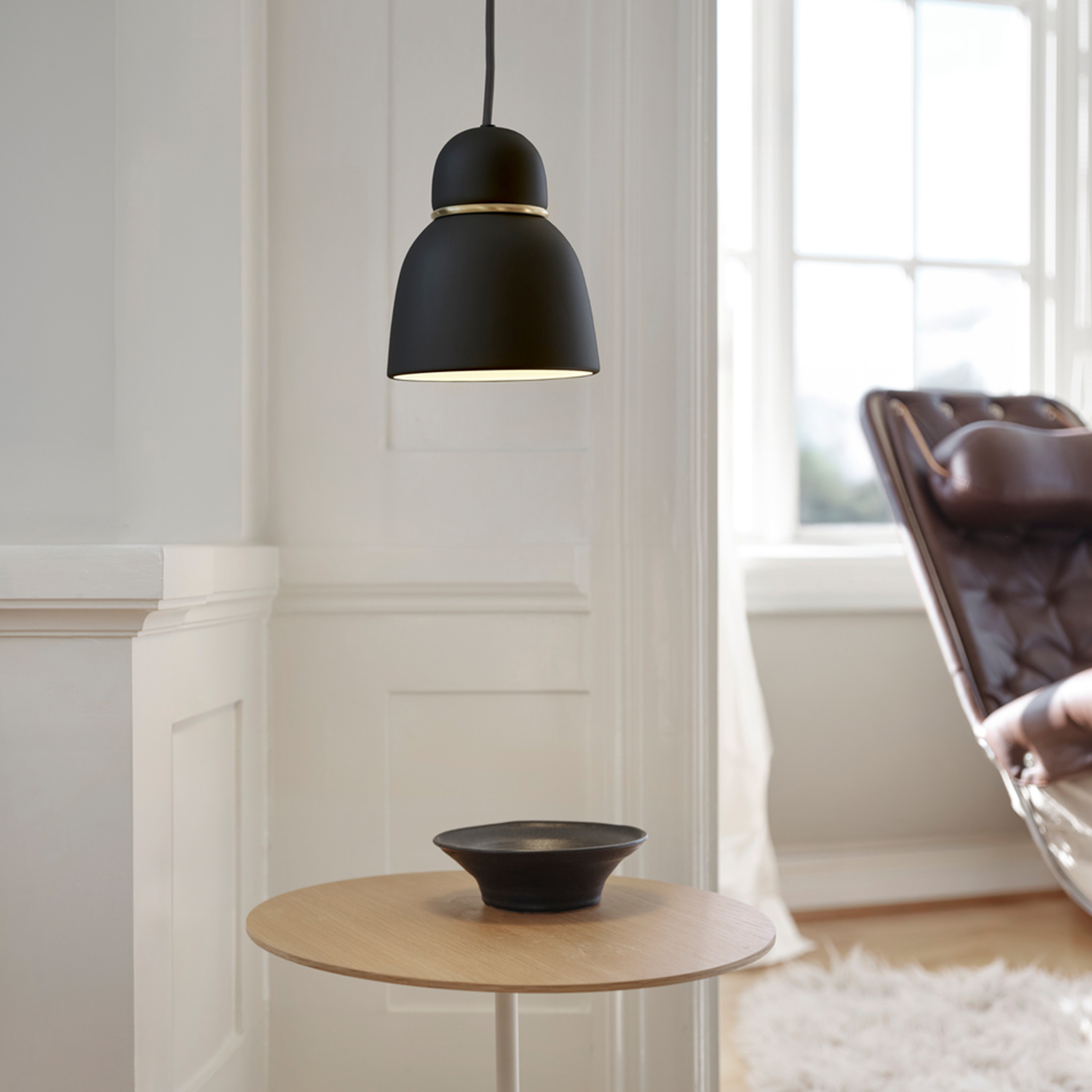 Belid Bird Taklampe Svart/Messing Ø17