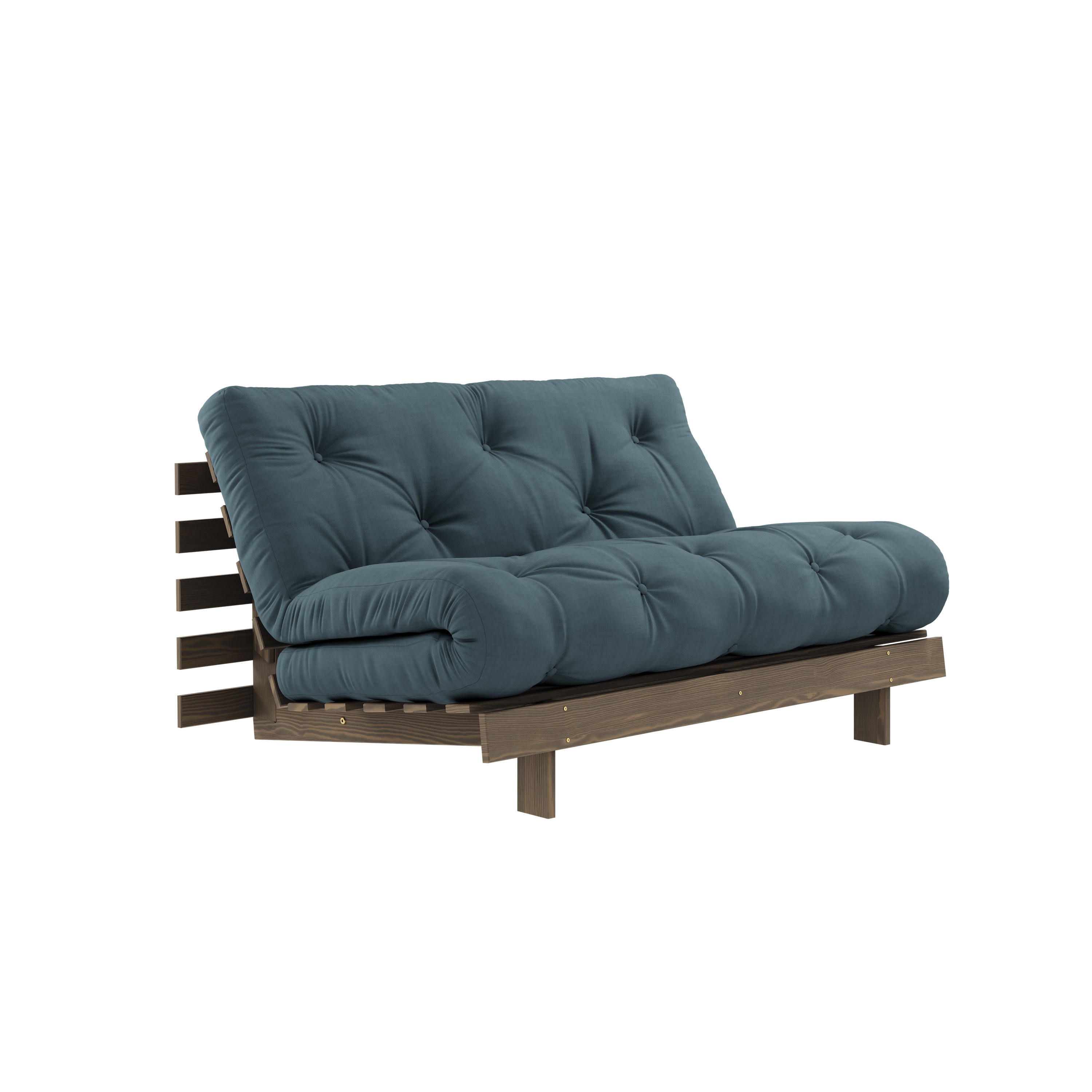 Karup Design - Roots Bäddsoffa Brun/Petrol Blue 140cm - Blå