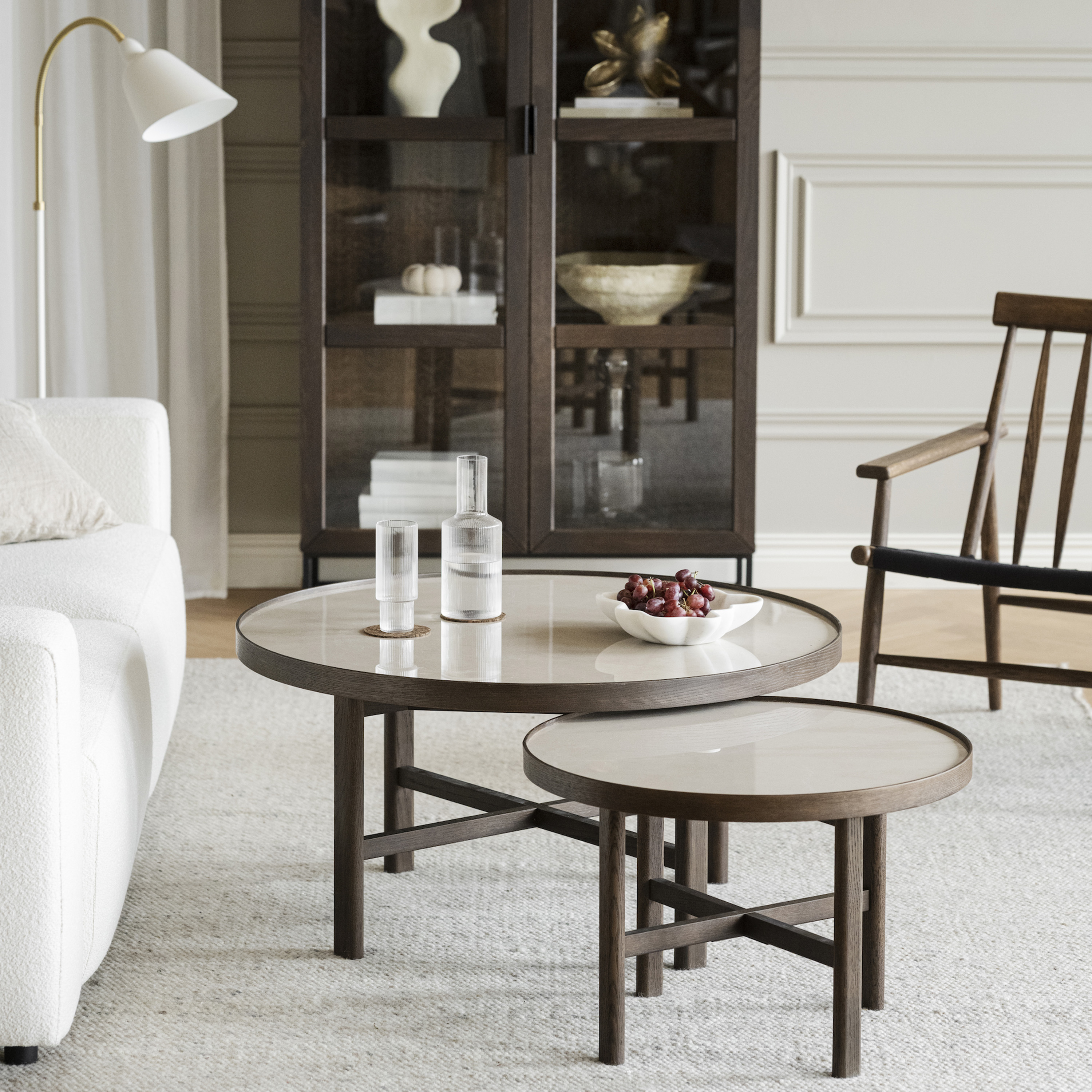 Rowico Home Marsden Soffbord Beige/Brun Ø60