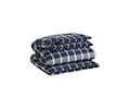 Flannel Check Påslakan Marine Dubbel