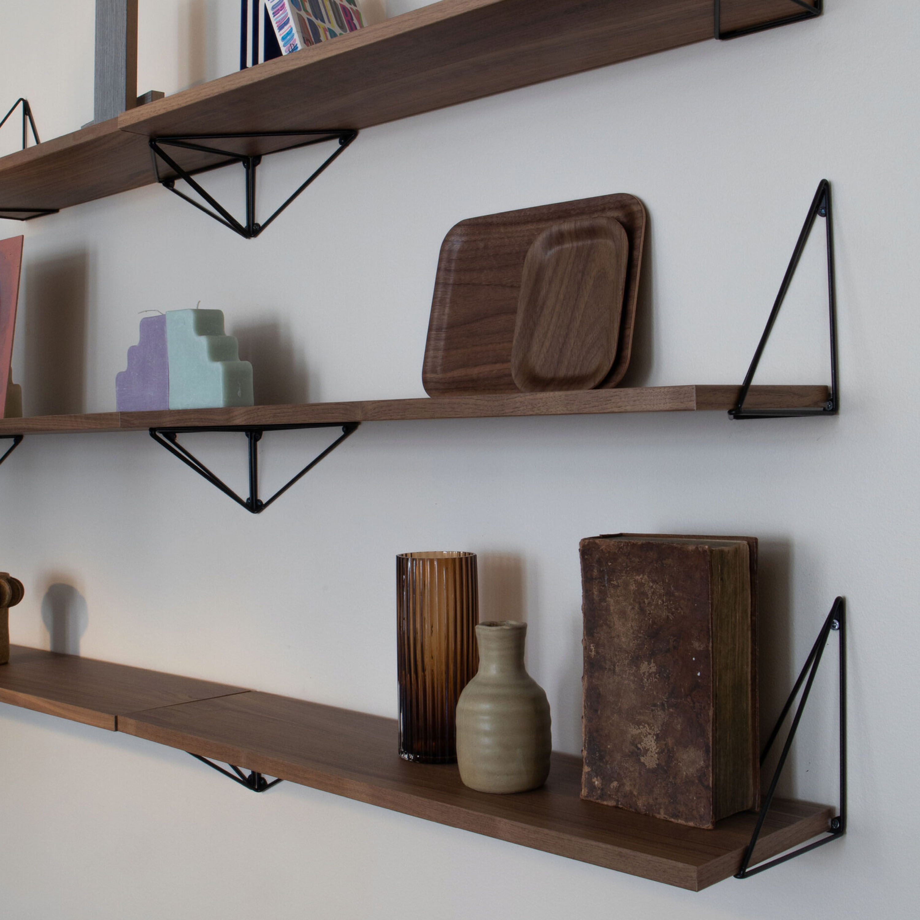 Maze Pythagoras Shelf Walnut 20x80cm