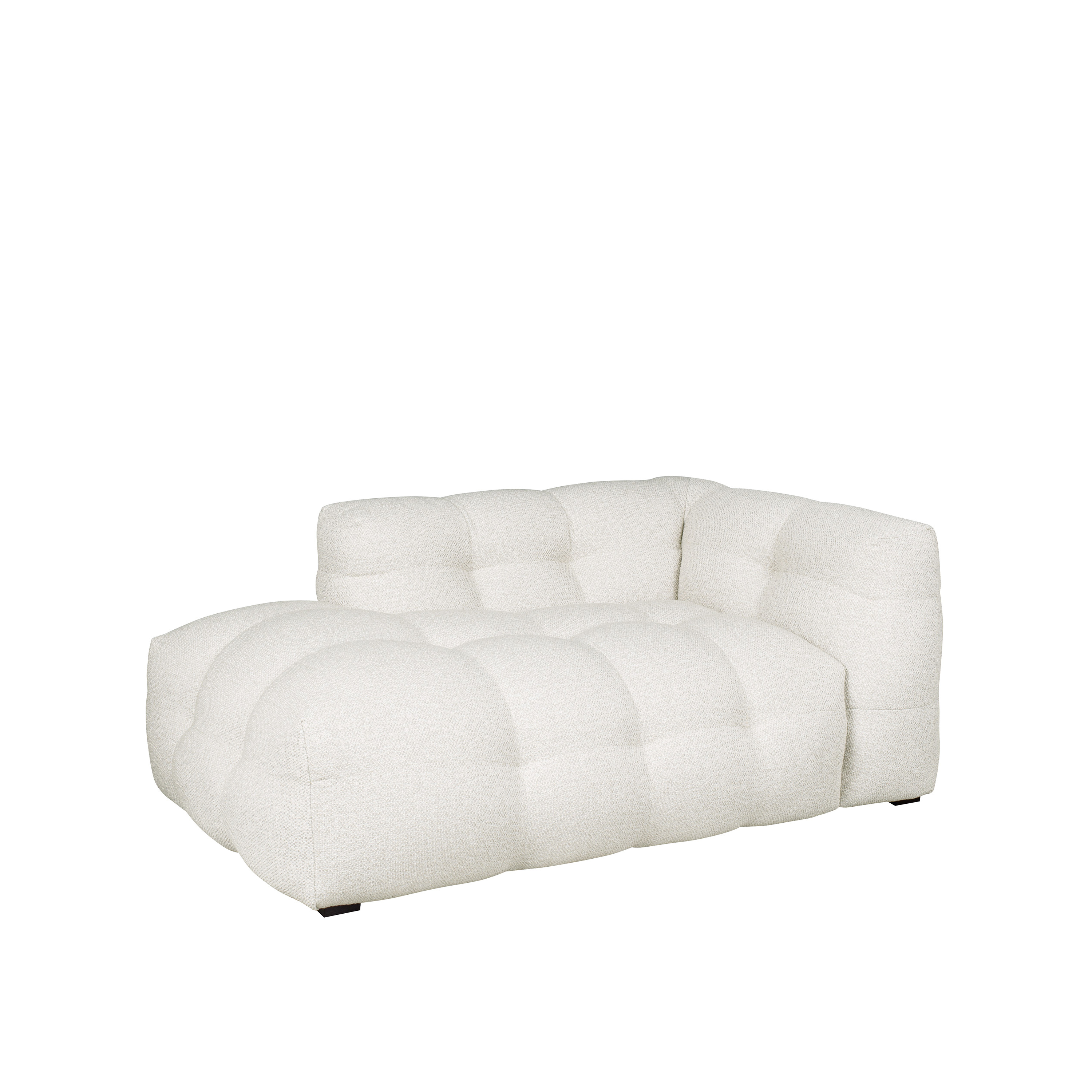 Sleepo Collection - Billie Chaiselongue Links Ivory Bouclé - Weiß - Tagesbett