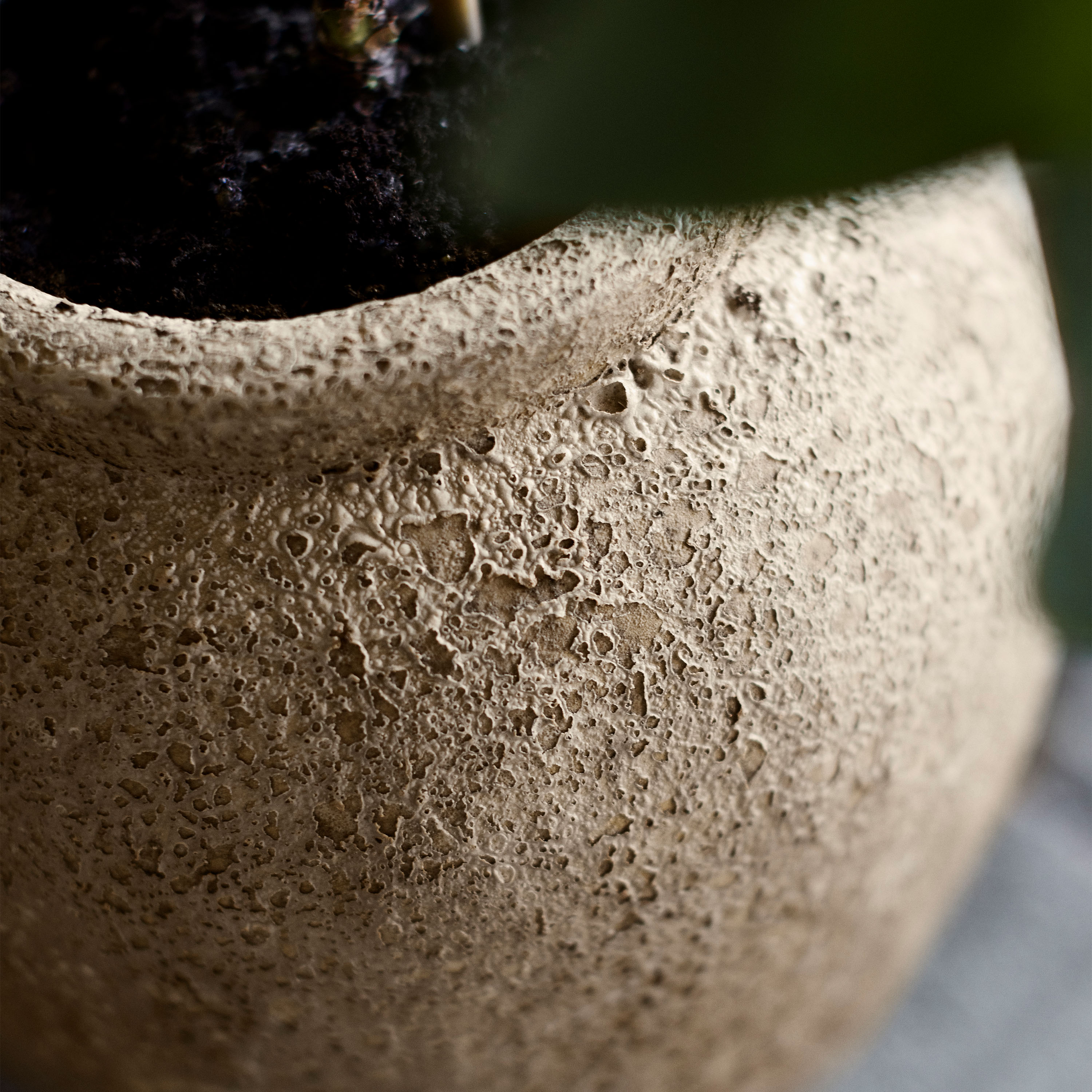 Muubs Luna Blumentopf Beige Terrakotta Ø33