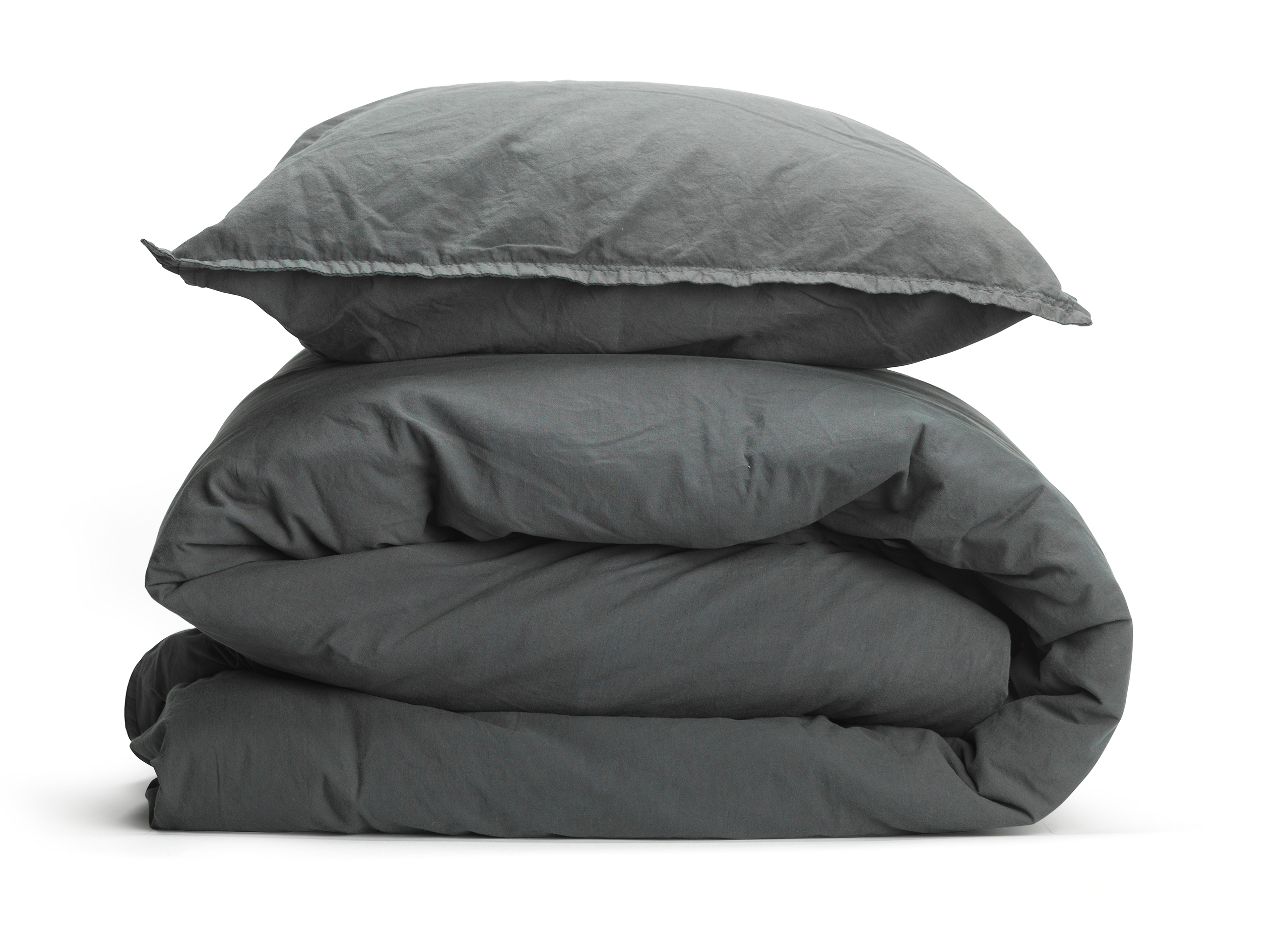 Vintage 2-osainen pussilakanasetti GOTS Antrasiitti