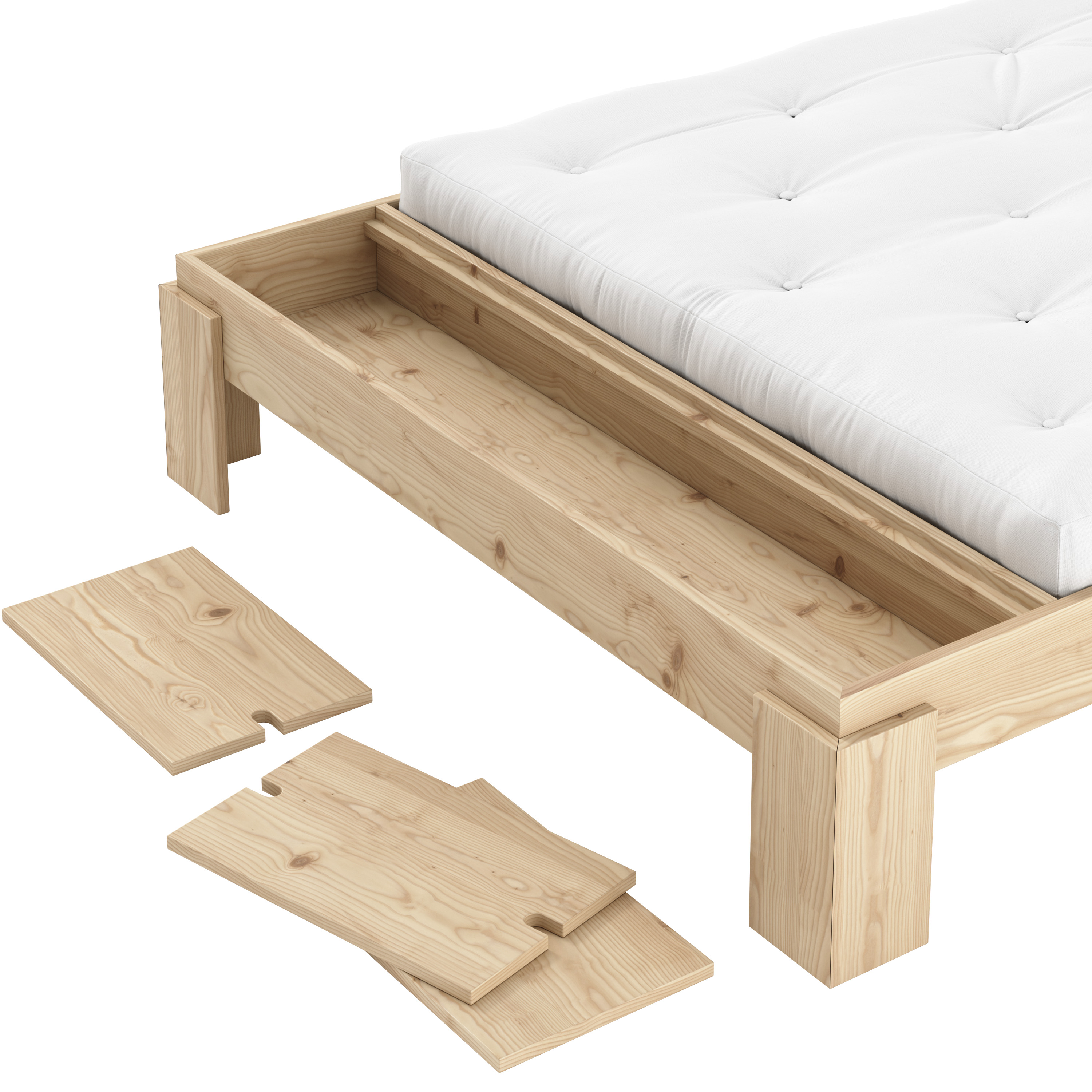 Karup Design Layers Sengeramme med Benk Natur 140x200