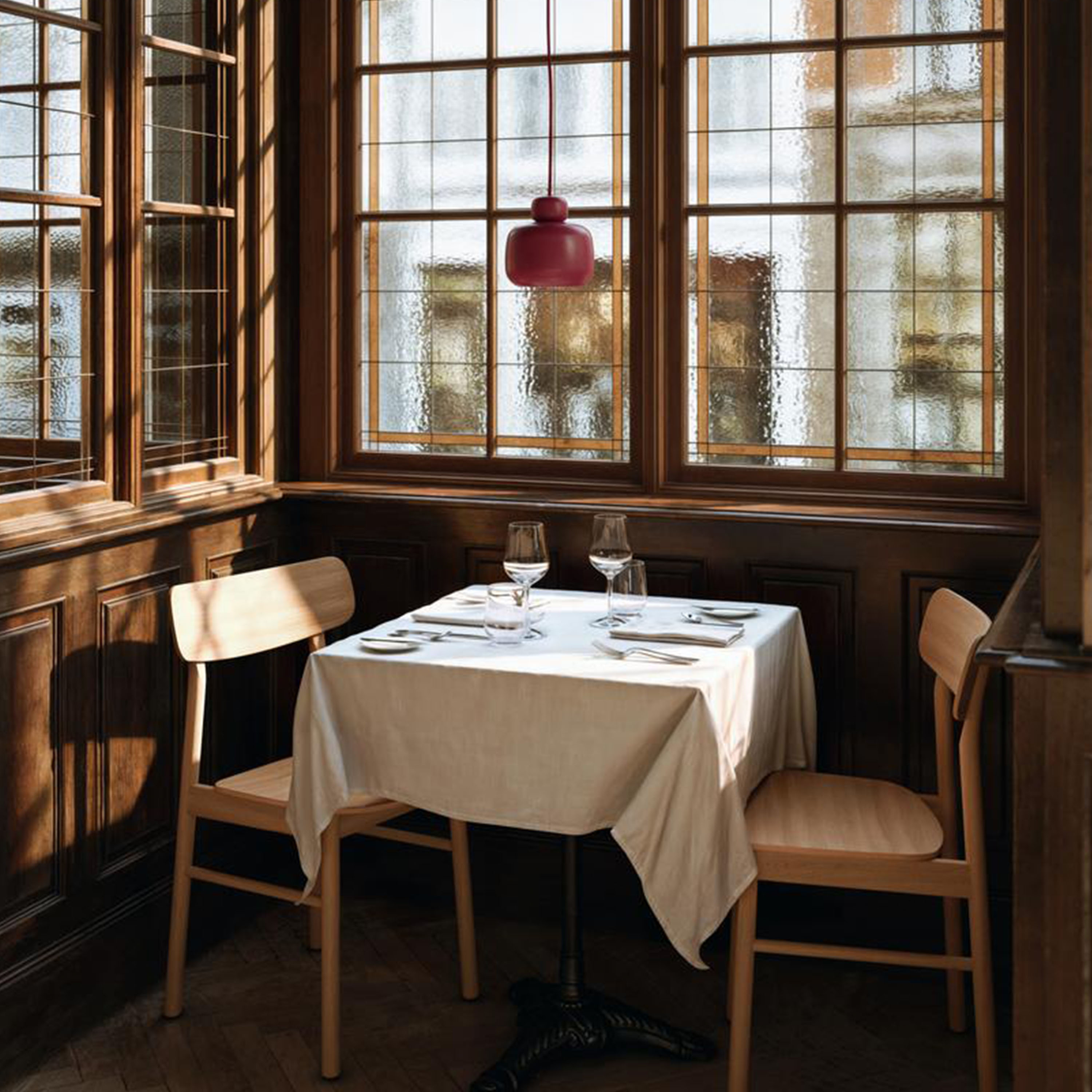 Woud Stone Taklampa Deep red Small